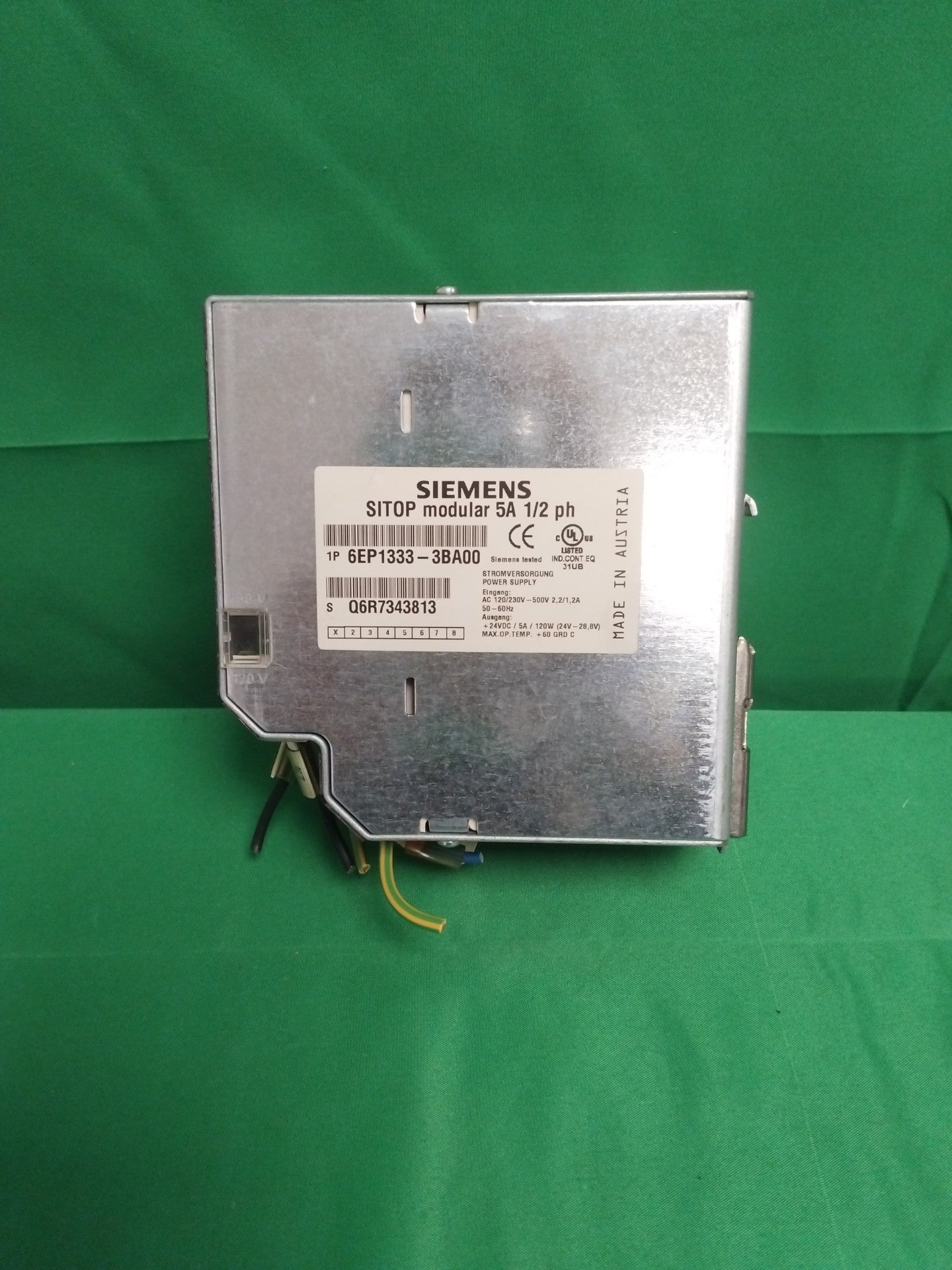 SIEMENS 6EP1333-3BA00 6EP13333BA00 SITOP modular 5A 1/2 ph