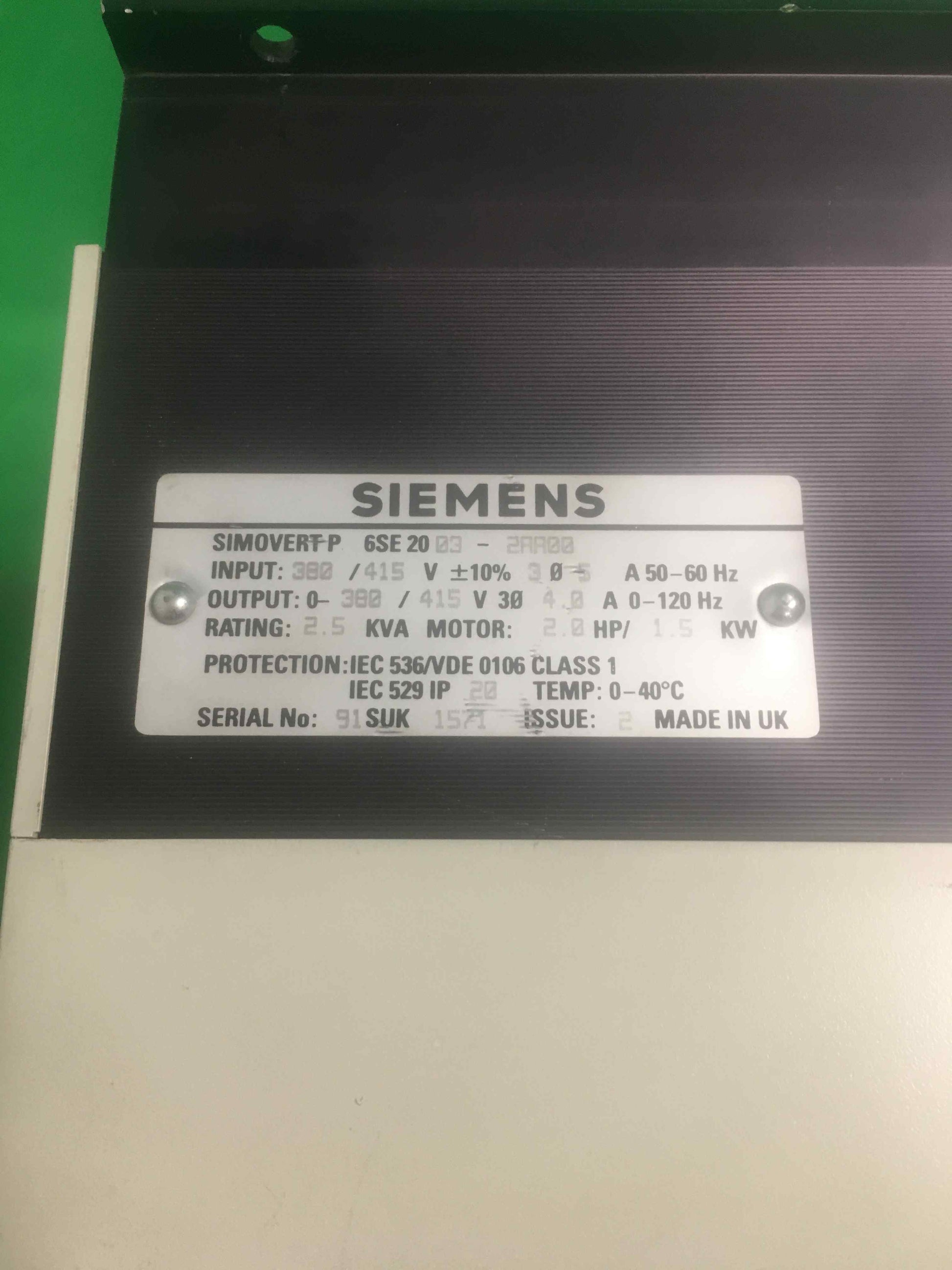 Siemens 6ES2003-2AA00 6ES20032AA00 SIMOVERT P
