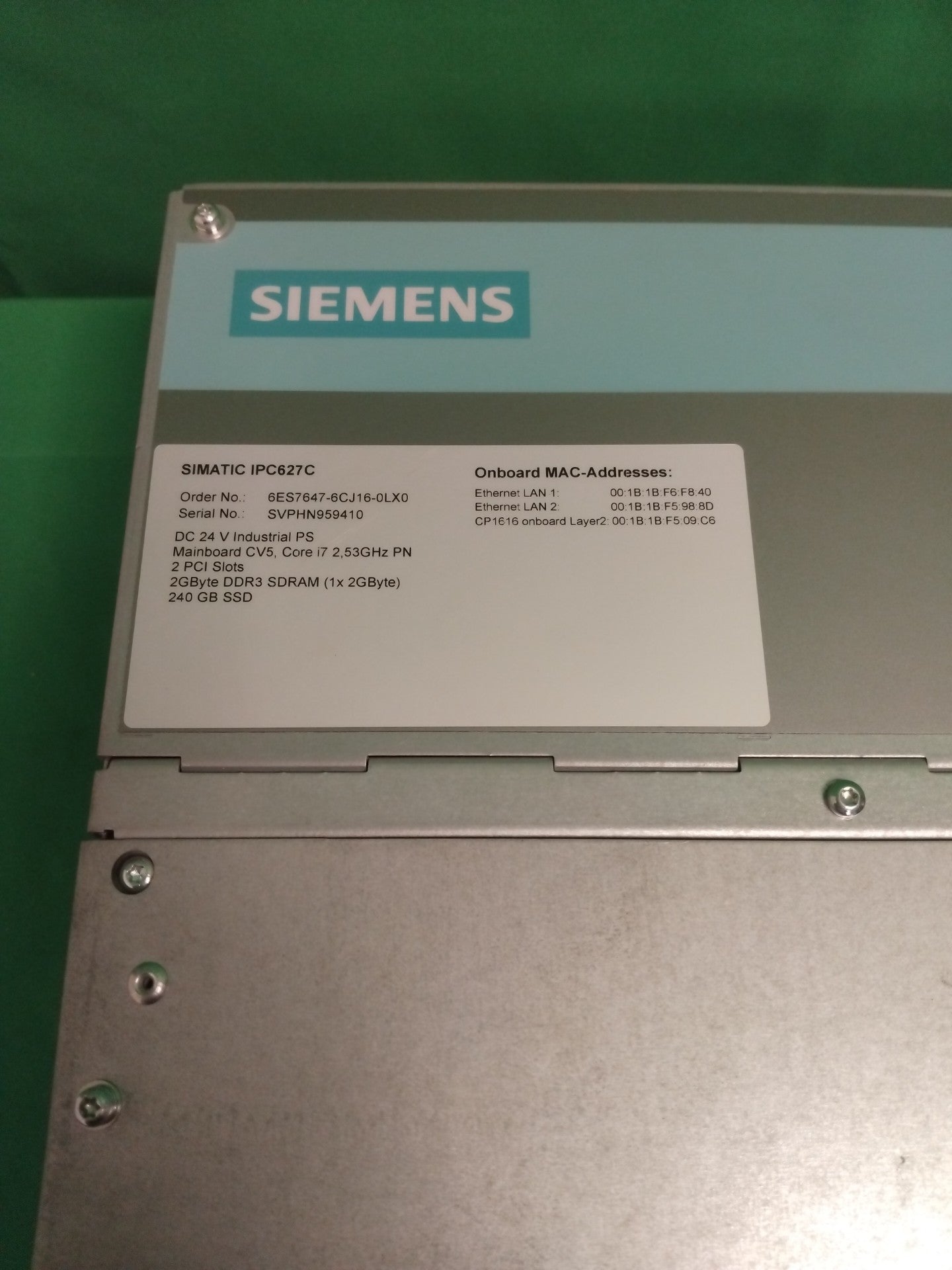 Siemens 6ES7647-6CJ16-0LX0 6ES76476CJ160LX0