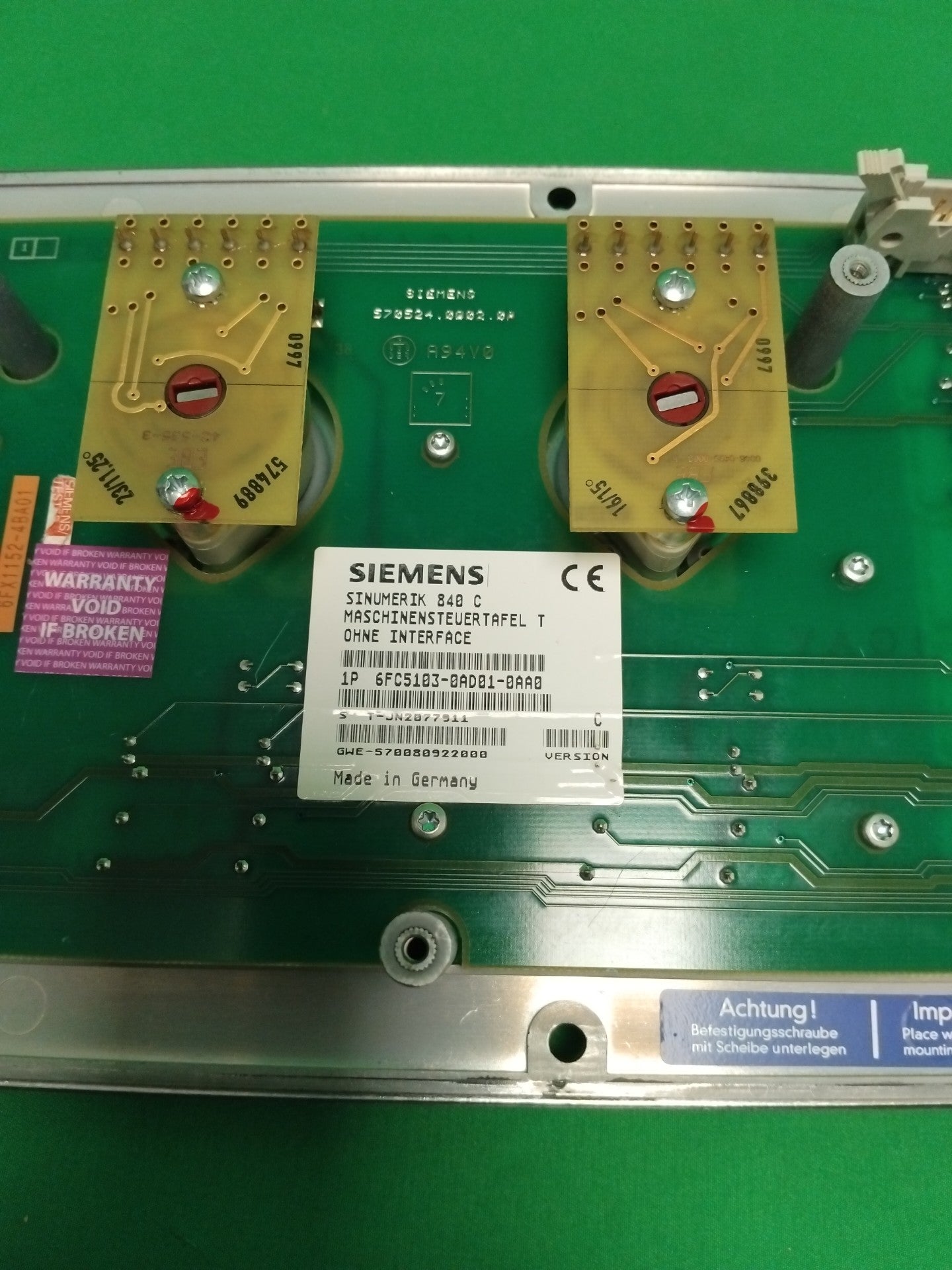 Siemens 6FC5103-0AD01-0AA0 6FC51030AD010AA0