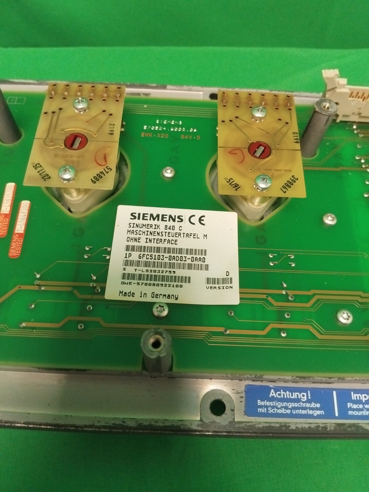 Siemens 6FC5103-0AD03-0AA0 6FC51030AD030AA0