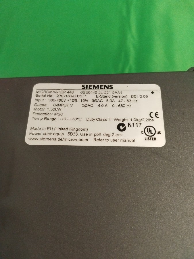 Siemens 6SE6440-2UD21-5AA1 6SE64402UD215AA1