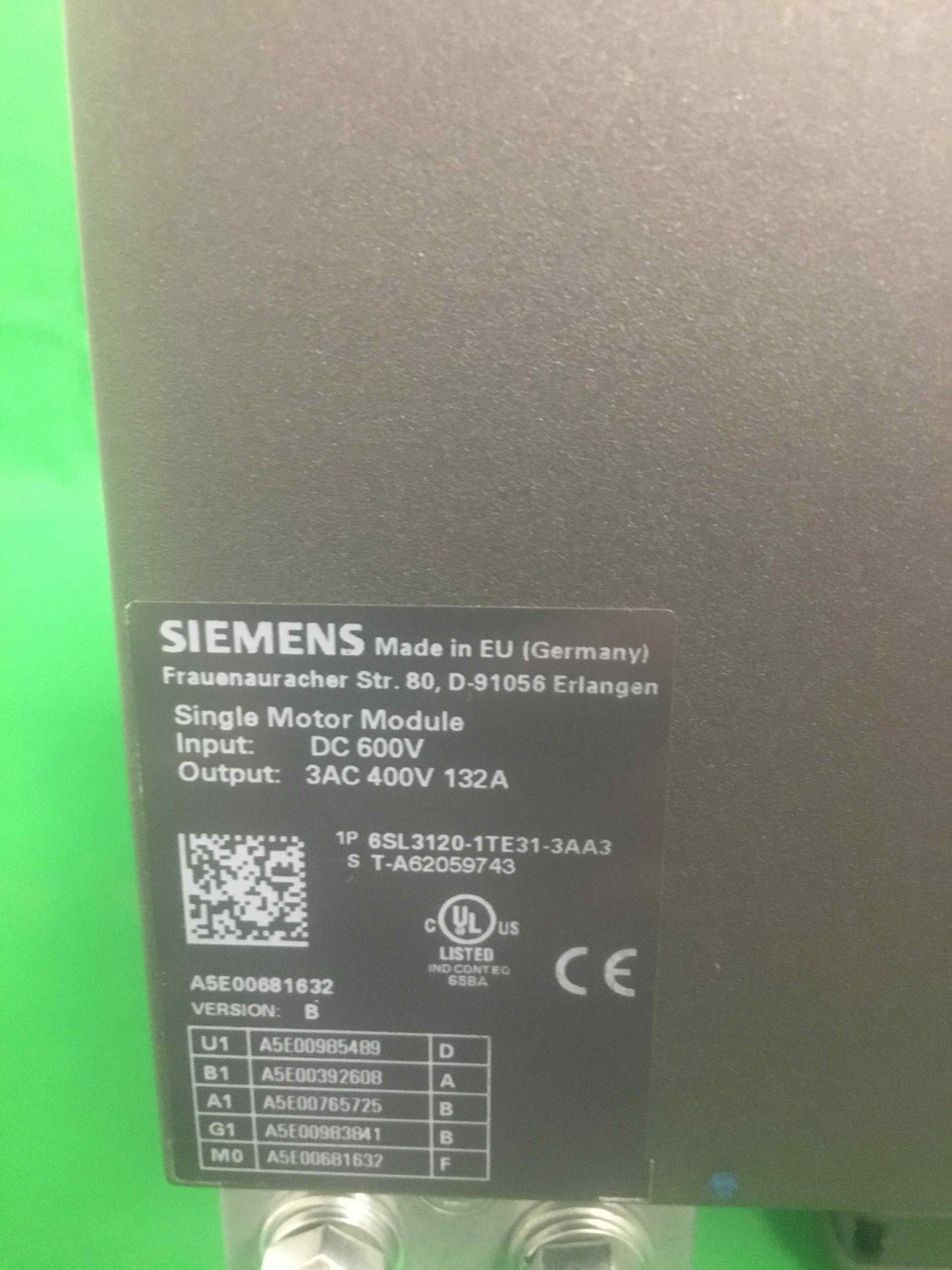 Siemens 6SL3120-1TE31-3AA3 6SL31201TE313AA3