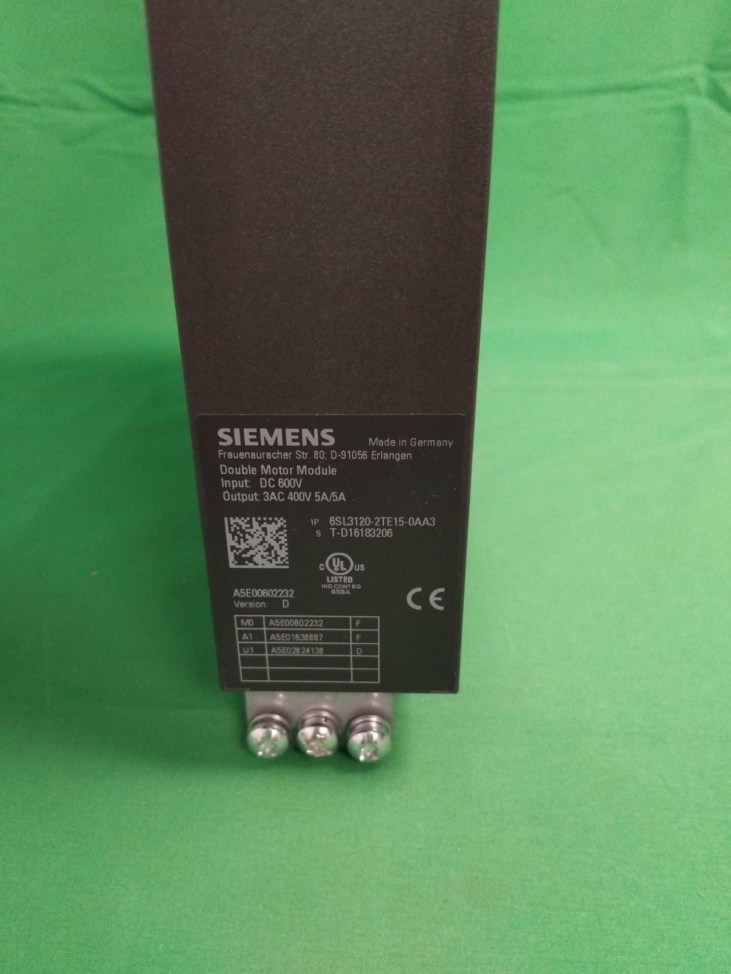 Siemens 6SL3120-2TE15-0AA3 6SL31202TE150AA3