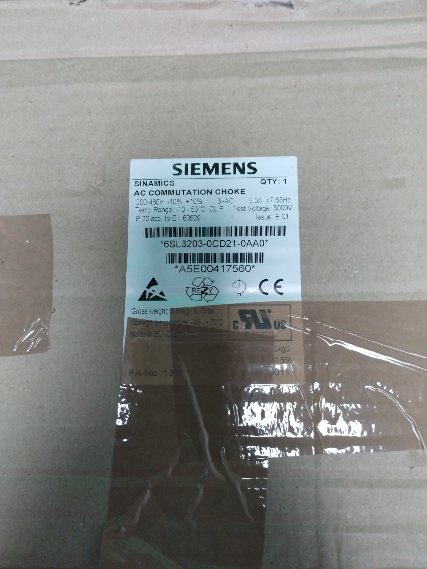 Siemens 6SL3203-0CD21-0AA0 6SL32030CD210AA0