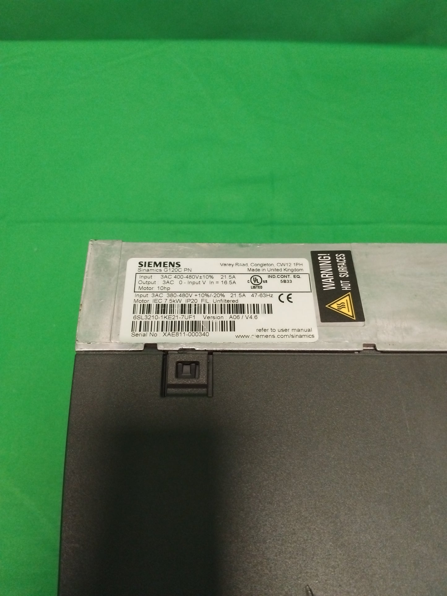 Siemens 6SL3210-1KE21-7UF1 6SL32101KE217UF1