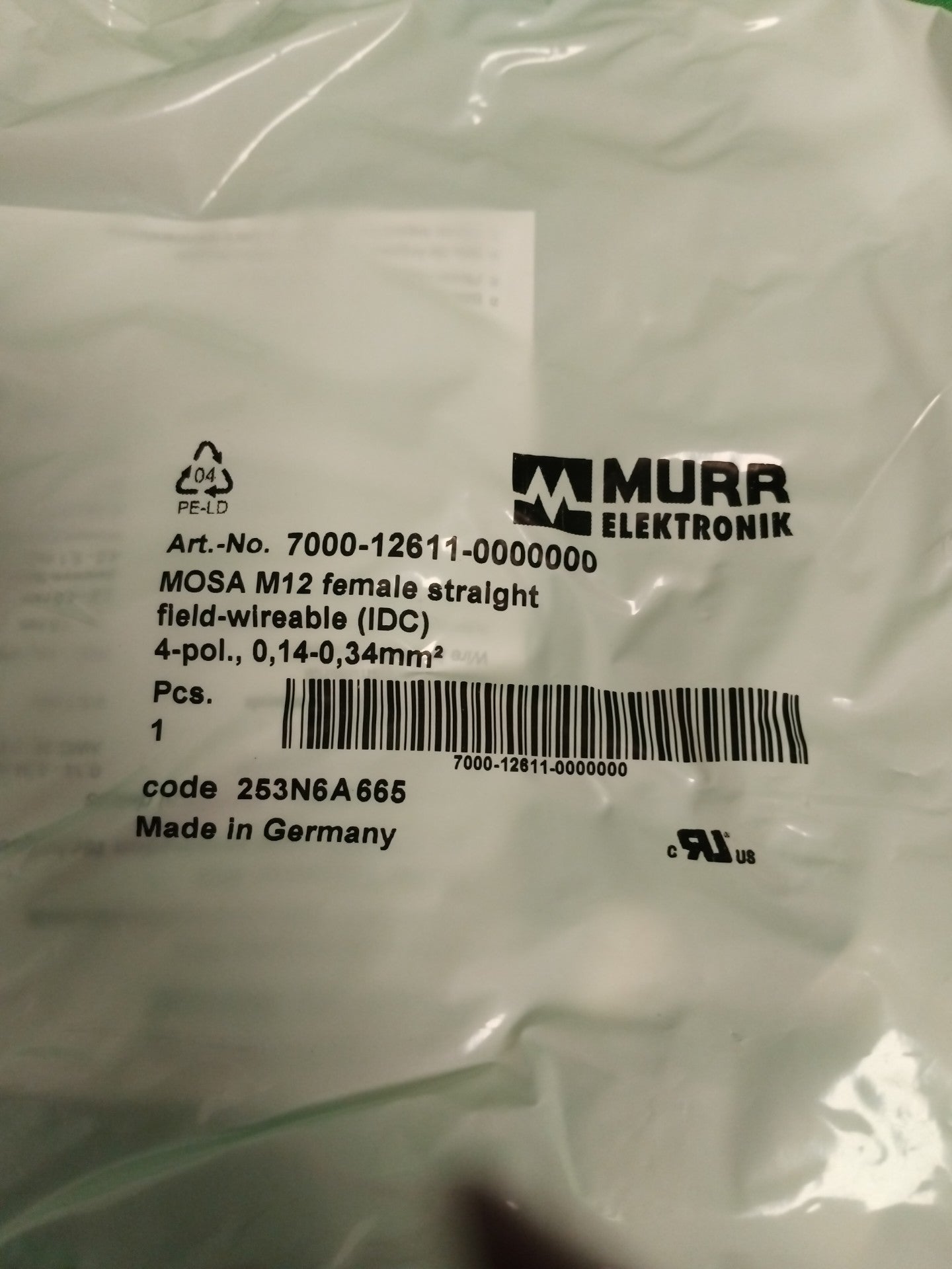MURR ELEKTRONIK 7000-12611-0000000 7000126110000000