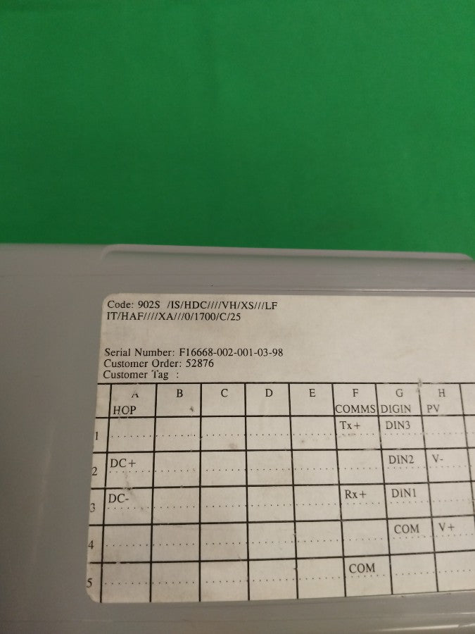 Eurotherm 902S /IS/HDC////VH/XS 902SISHDCVHXS LF/IT/HAF////XA///0/1700/C/25