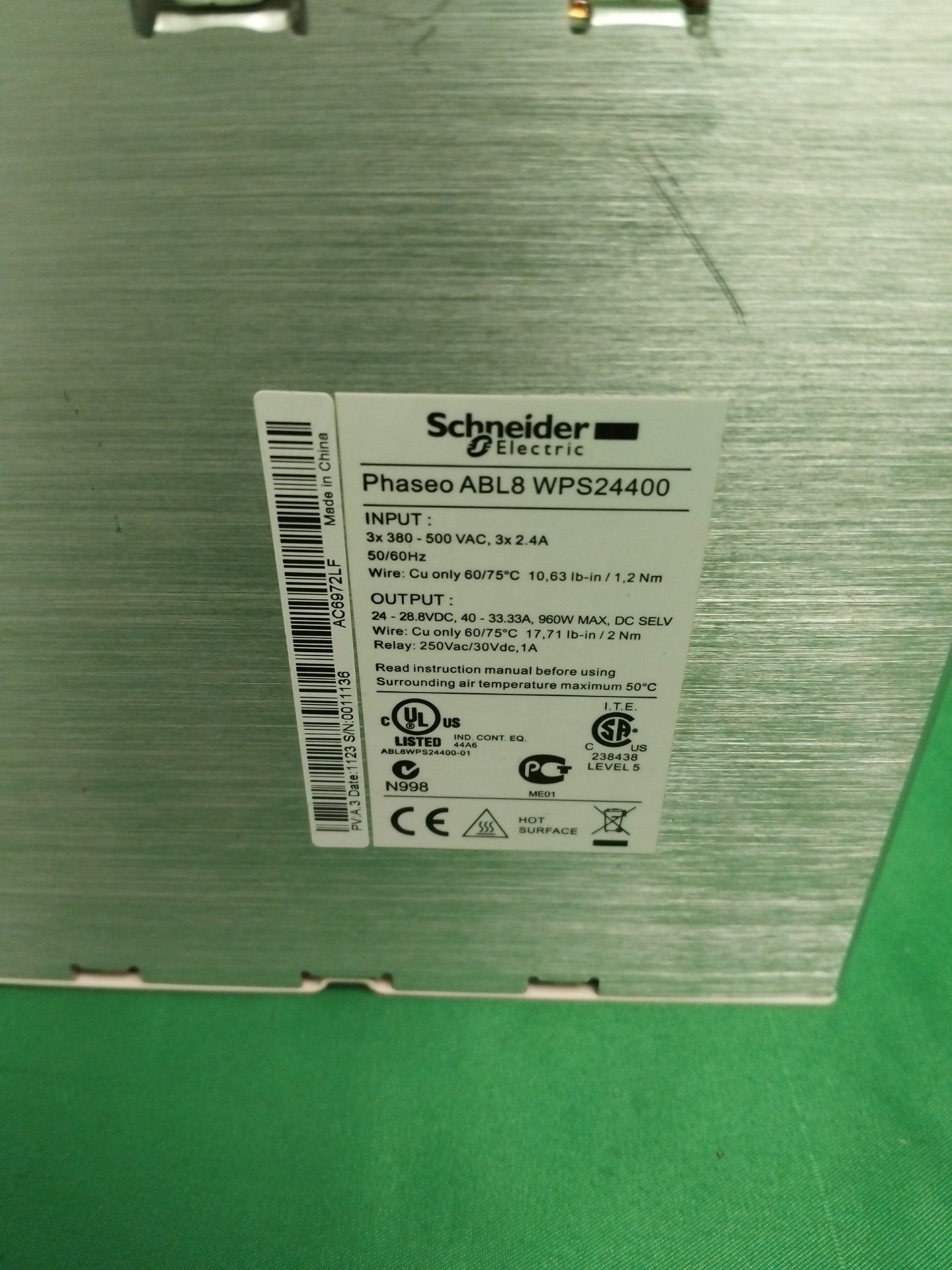Schneider-Electric ABL8 WPS24400 ABL8WPS24400 POWER SUPPLY