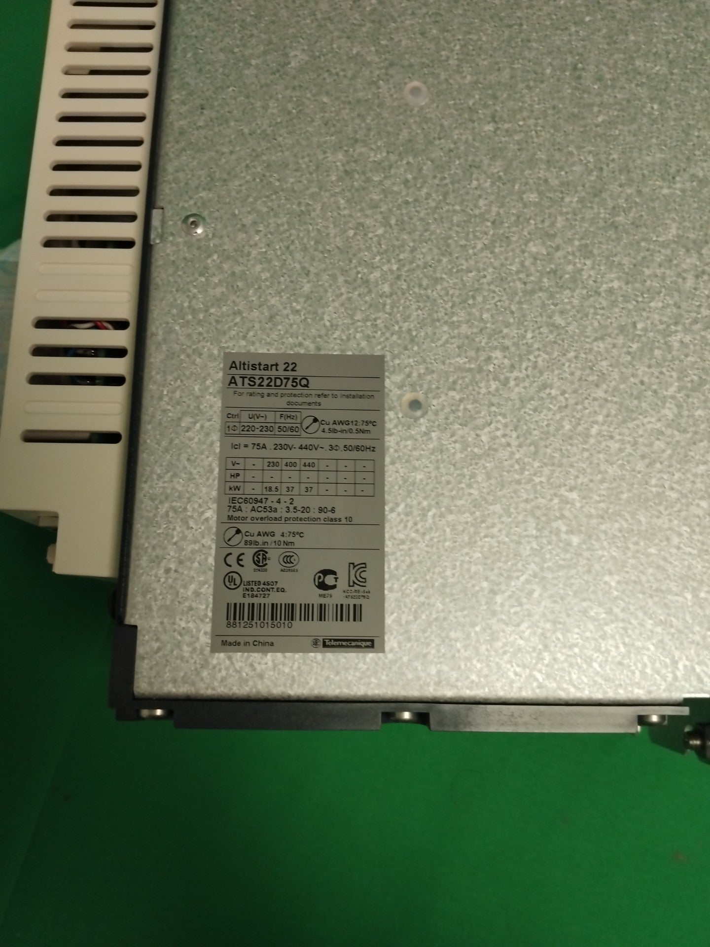 Schneider-Electric ATS22D75Q ATS22D75Q Defective