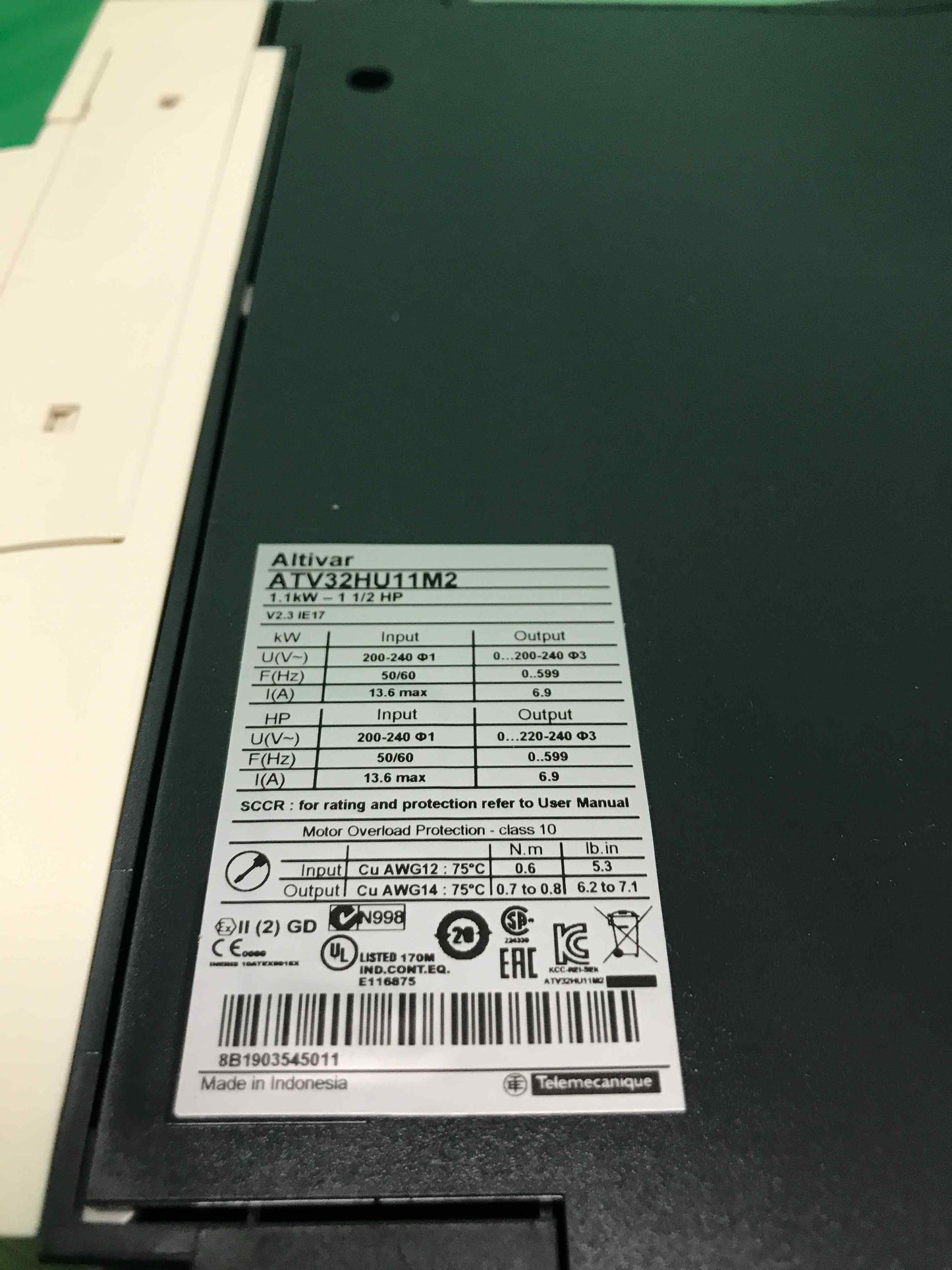 SCHNEIDER ELECTRIC ATV32HU11M2 ATV32HU11M2 ( 18 months warranty )