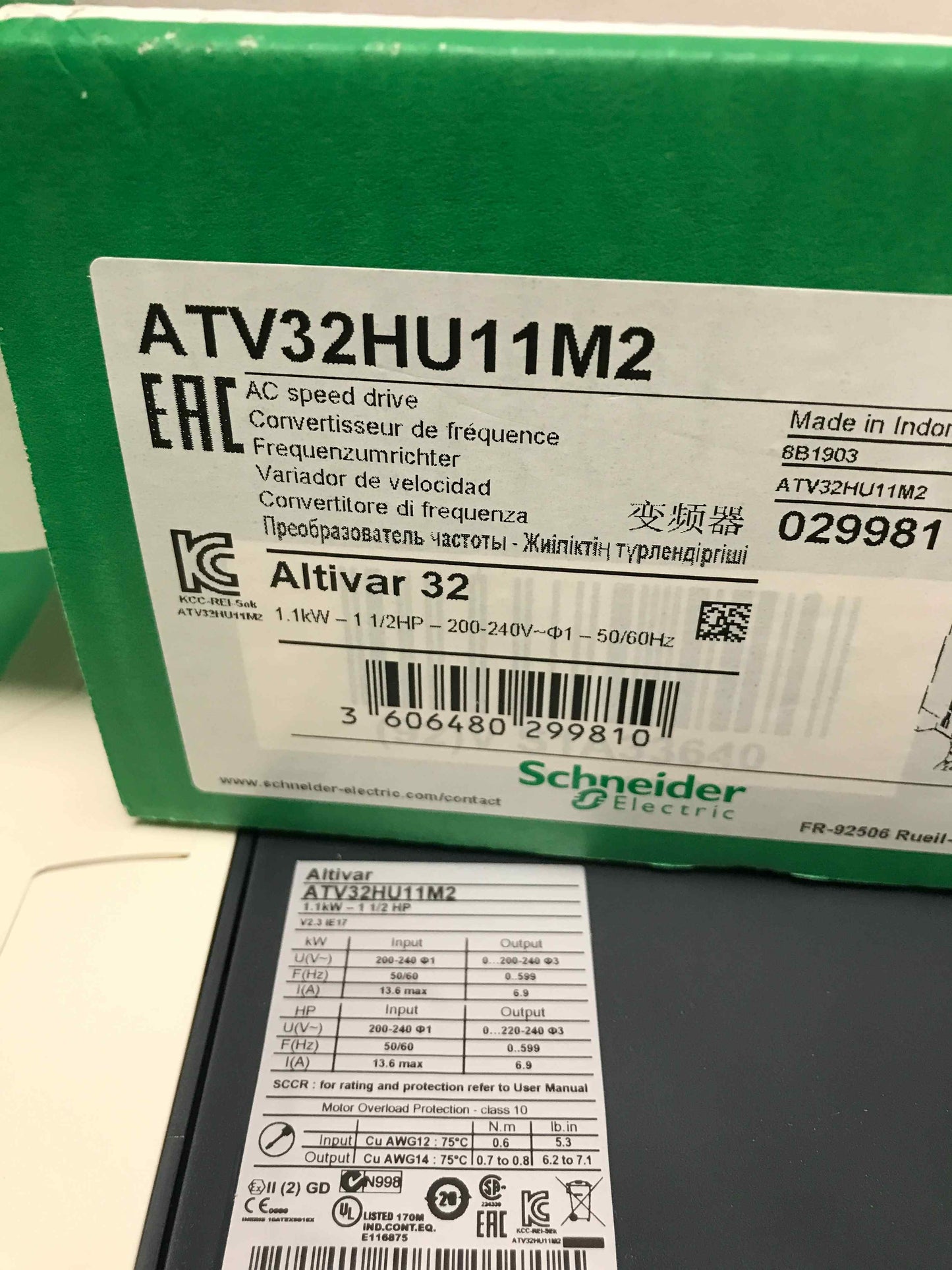 Schneider Electric-ATV32HU11M2/ATV32HU11M2