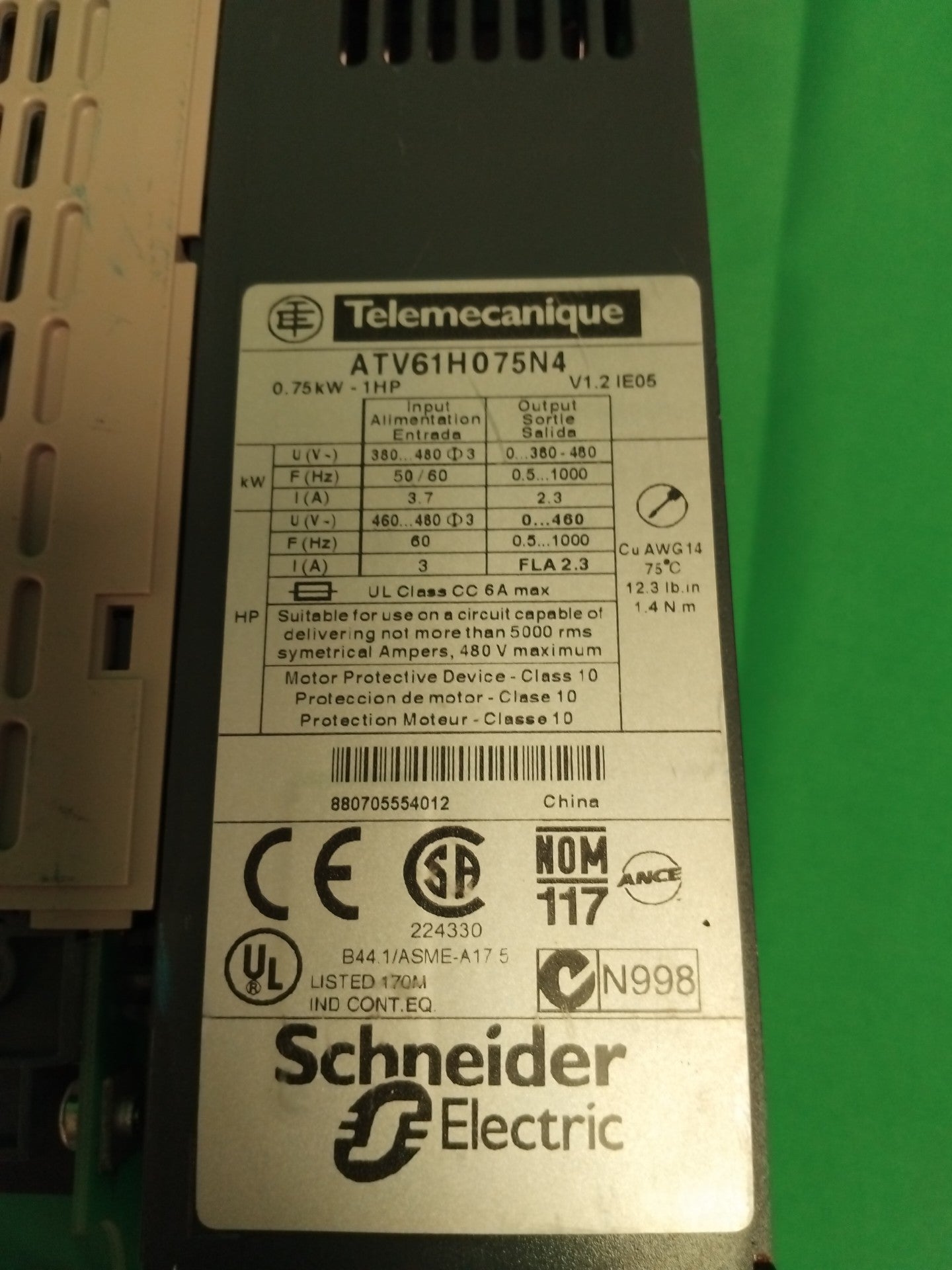 Schneider-Electric ATV61H075N4 ATV61H075N4 Defective