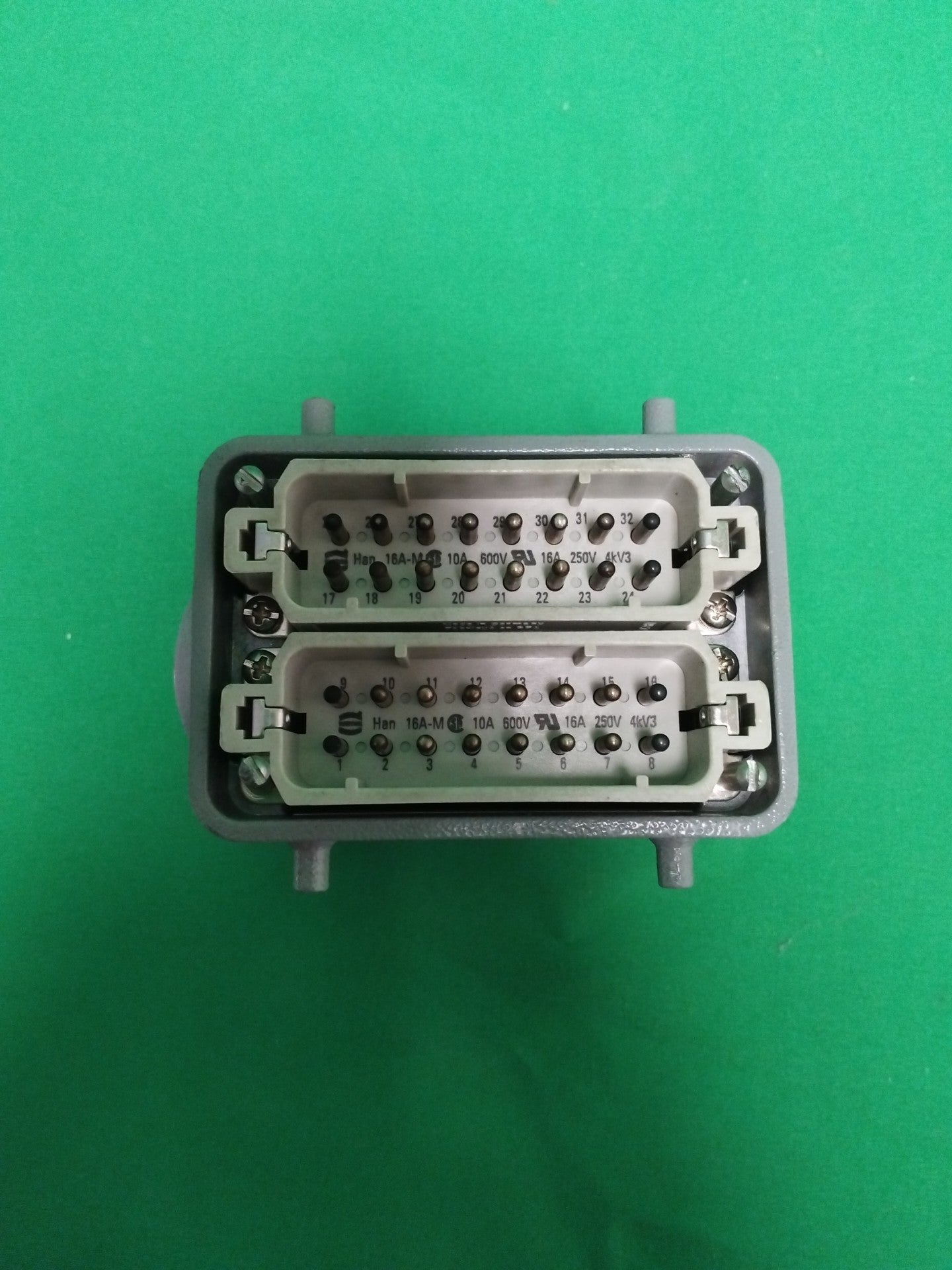 HARTING HAN 16A-M HAN16AM INSERT DE BROCHES 16 POLES