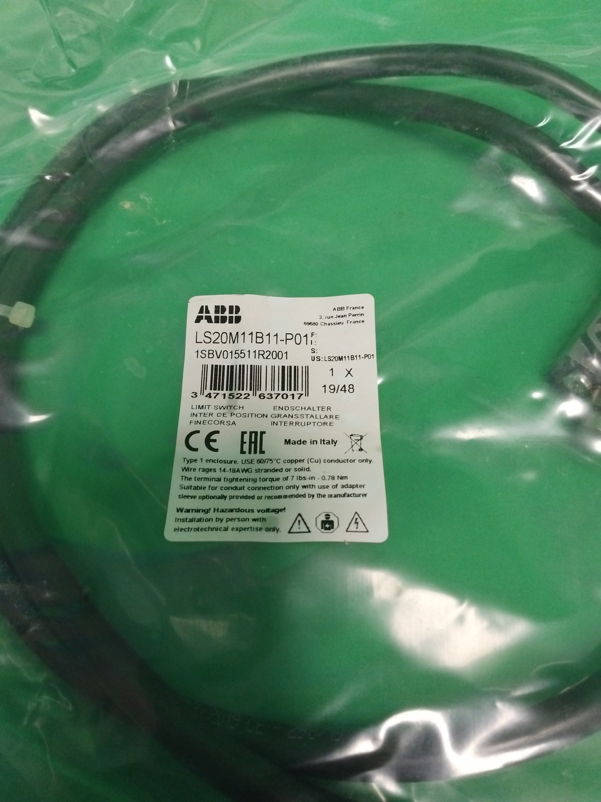 ABB LS20M11B11-P01 LS20M11B11P01 1SBV015511R2001