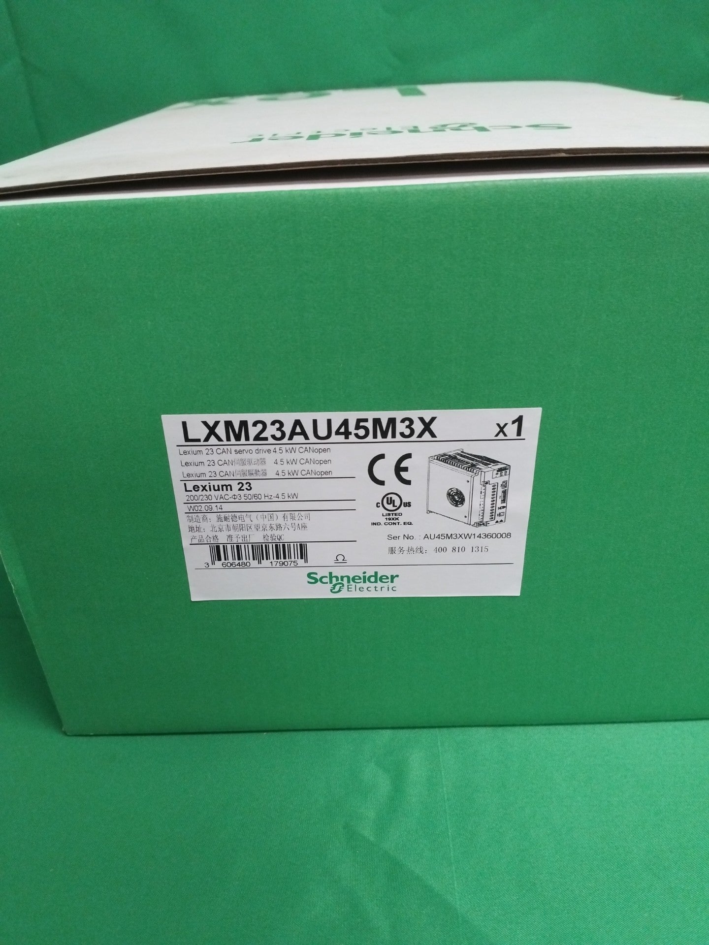 Schneider-Electric LXM23AU45M3X LXM23AU45M3X LEXIUM 23 SERVO DRIVE 4.5 KW