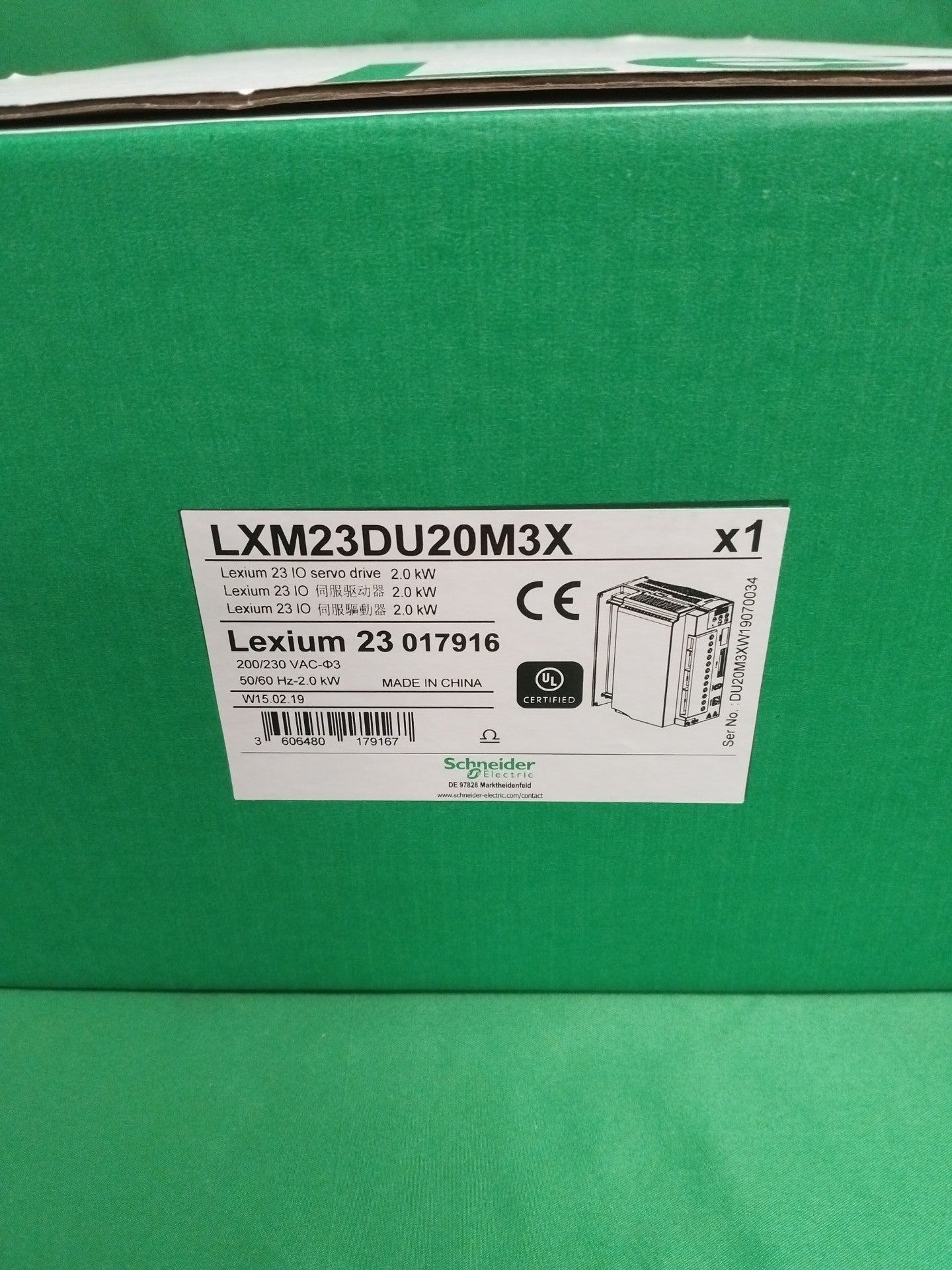 Schneider-Electric LXM23DU20M3X LXM23DU20M3X LEXIUM 23 SERVO DRIVE 2.0 KW