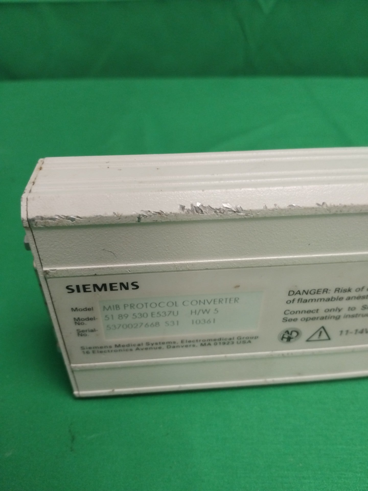 Siemens MIB PROTOCOL CONVERTER 51 89 530 E537U 5189530E537U Defective
