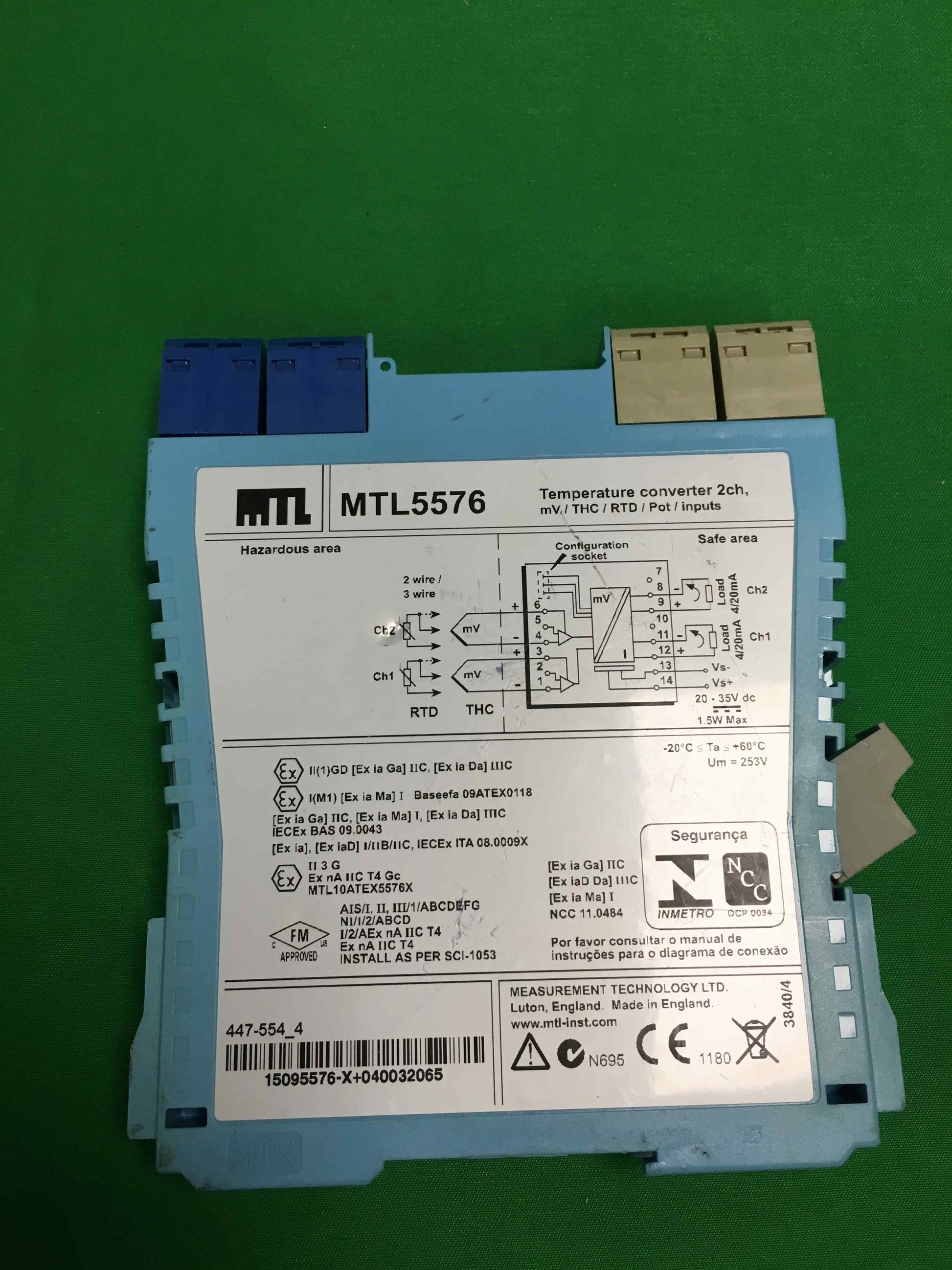 MEASUREMENT TECHNOLOGY LTD-MTL5576/MTL5576