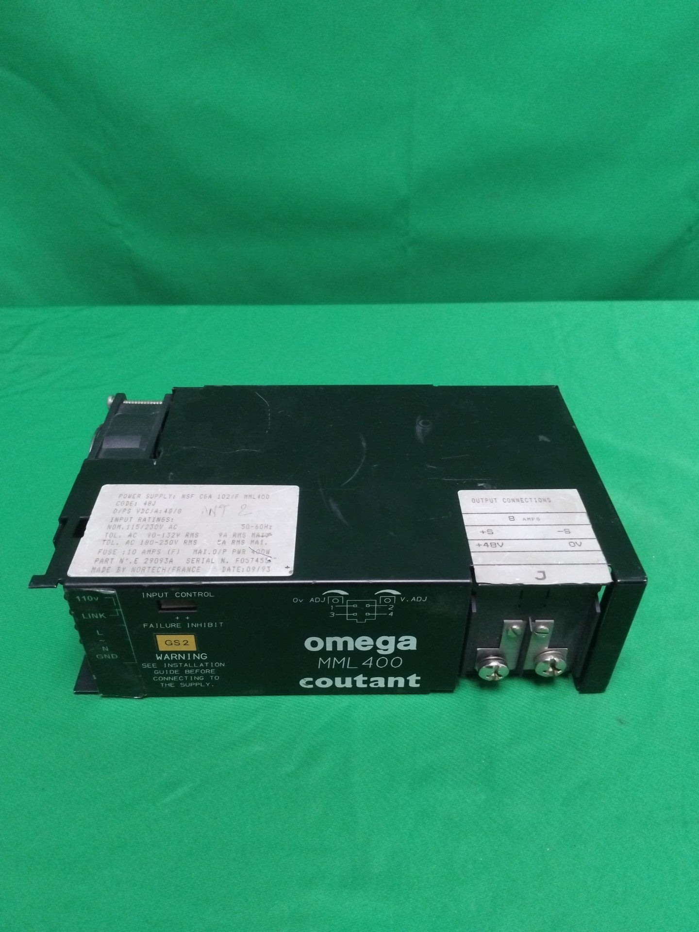 COUTANT LAMBDA NSF C6A 102/F NSFC6A102F OMEGA MML400 POWER SUPPLY