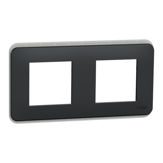 Schneider Electric-NU400454W-Reconditionné - Unica Pro - plaque de finition - Anthracite - 2 postes