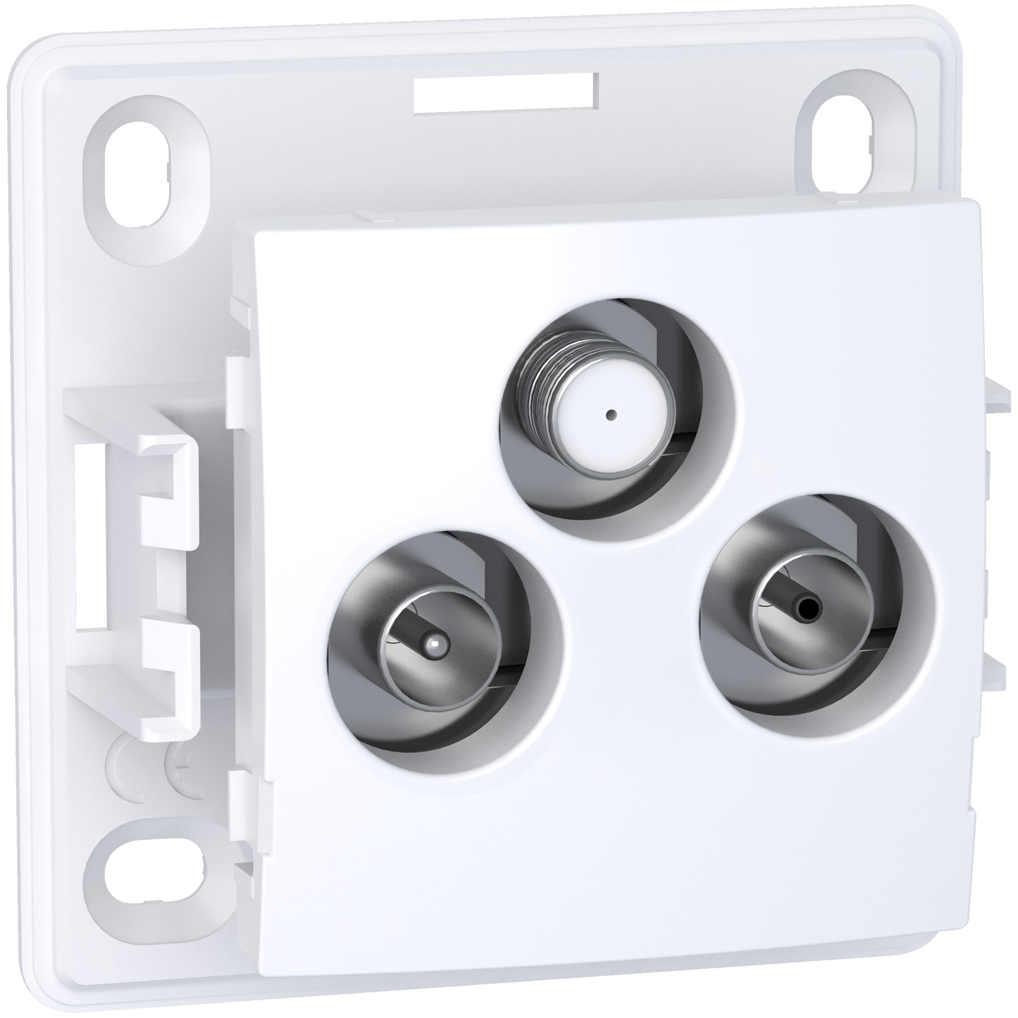 Schneider Electric-ALB61329PW-Reconditionné - Alréa- Prise TV Radio -1 entrée hertz+sat-3 sorties TV FM SAT