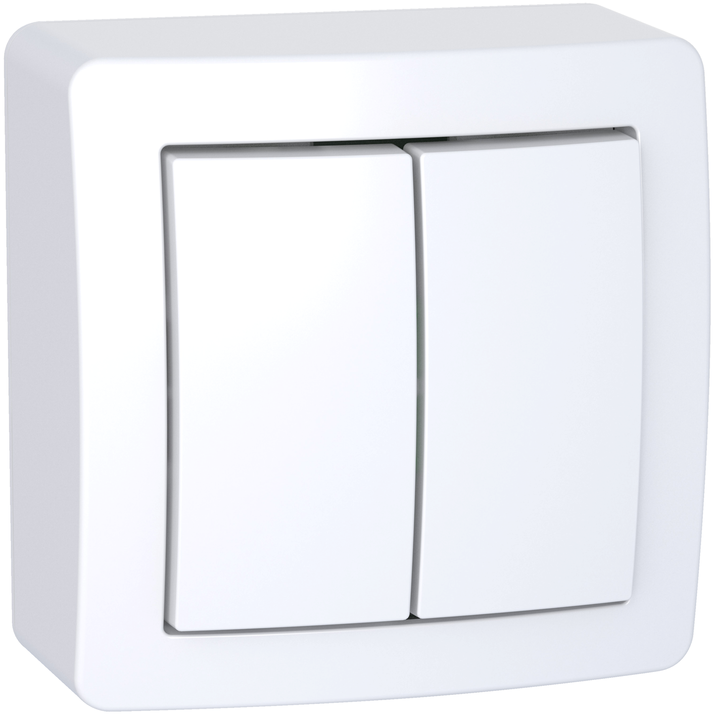 Schneider Electric-ALB62056PW-Reconditionné - Alréa, Double va-et-vient avec cadre saillie, blanc polaire