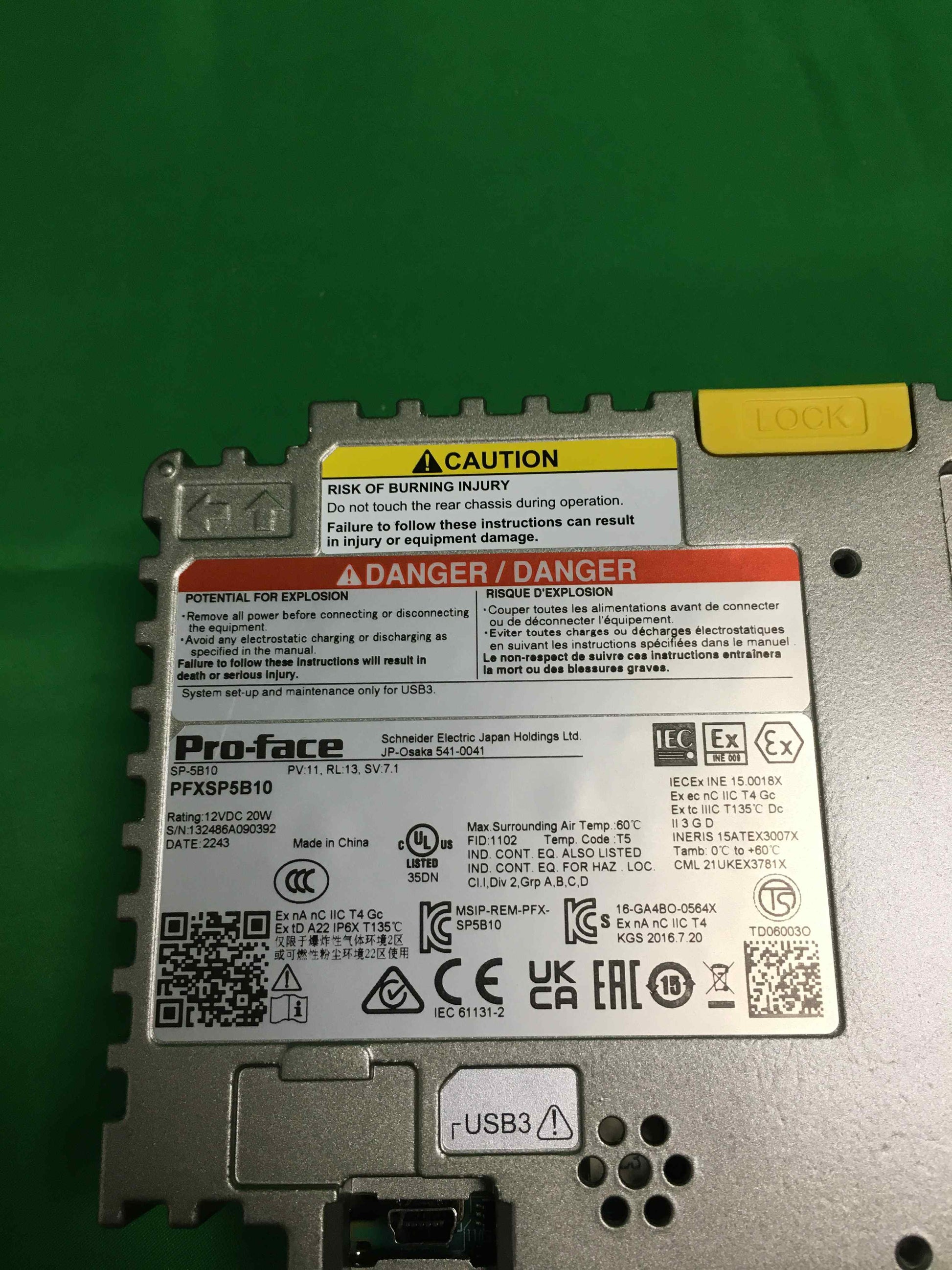 Pro-Face PFXSP5B10 PFXSP5B10 WITHOUT ORIGINAL PACKAGING Schneider-Electric
