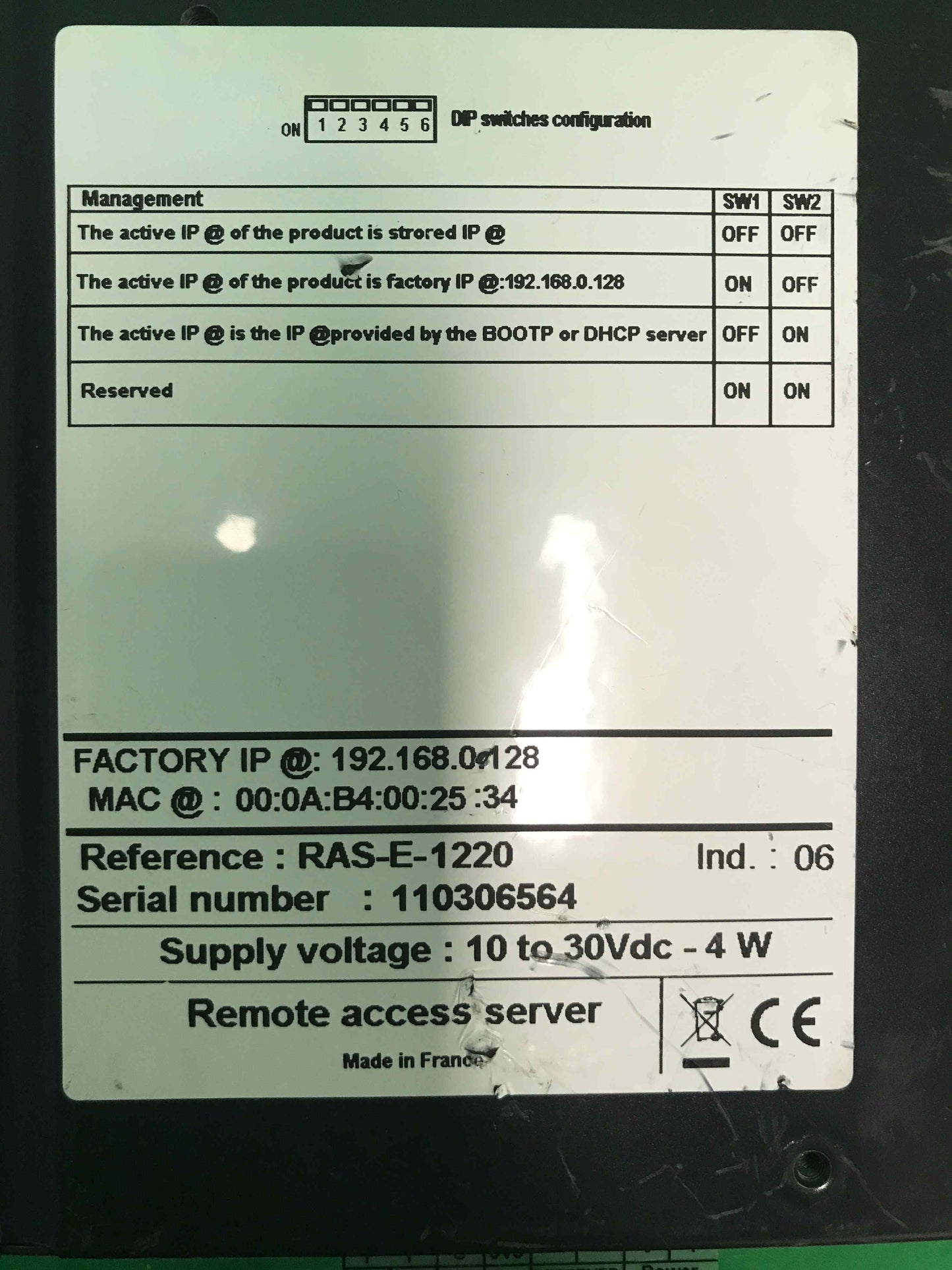 ETIC TELECOM RAS-E-1220 RASE1220