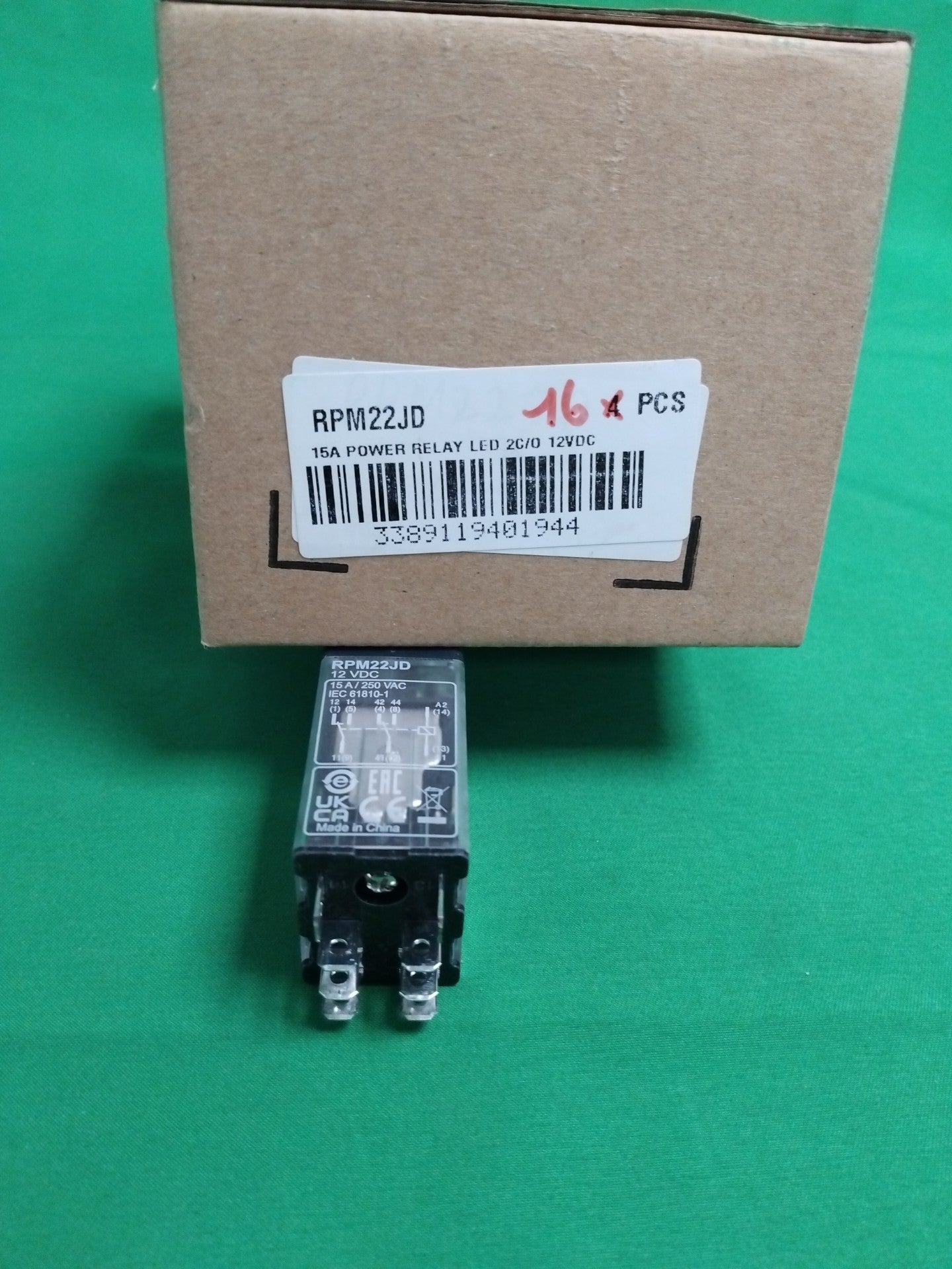 Schneider-Electric RPM22JD RPM22JD WITHOUT ORIGINAL PACKAGING Box of 10 units