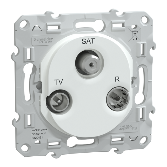Schneider Electric-S320461W-Reconditionné - Ovalis - prise TV-R-SAT - Blanc