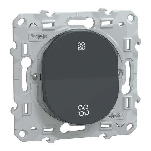 Schneider Electric-S340236W-Reconditionné - Ovalis - poussoir VMC - sans arrêt - Anthracite