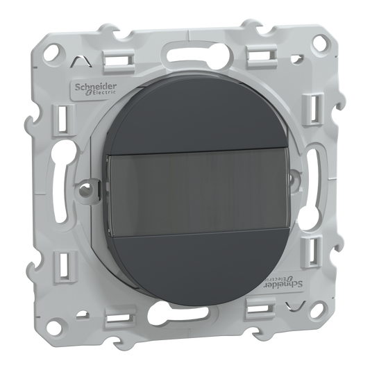 Schneider Electric-S340266W-Reconditionné - Ovalis - poussoir à fermeture avec porte-étiquette -10AX - Anth.