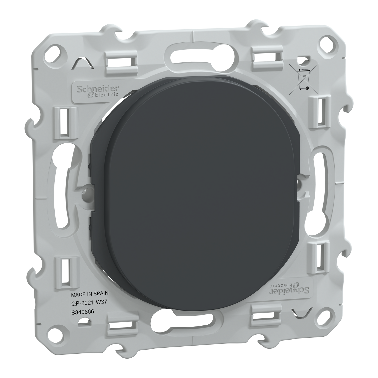 Schneider Electric-S340666W-Reconditionné - Ovalis - obturateur - Anthracite