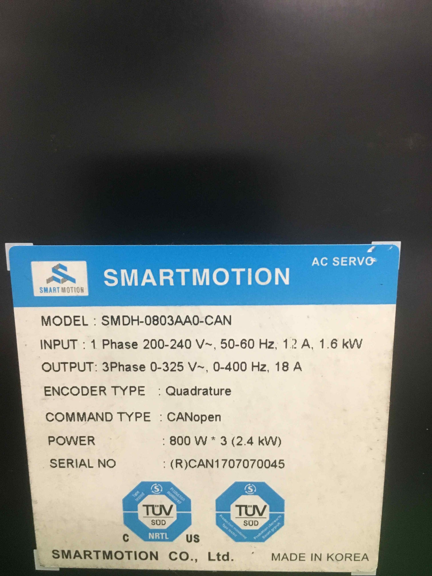 SMARTMOTION SMDH-0803AA0-CAN SMDH0803AA0CAN