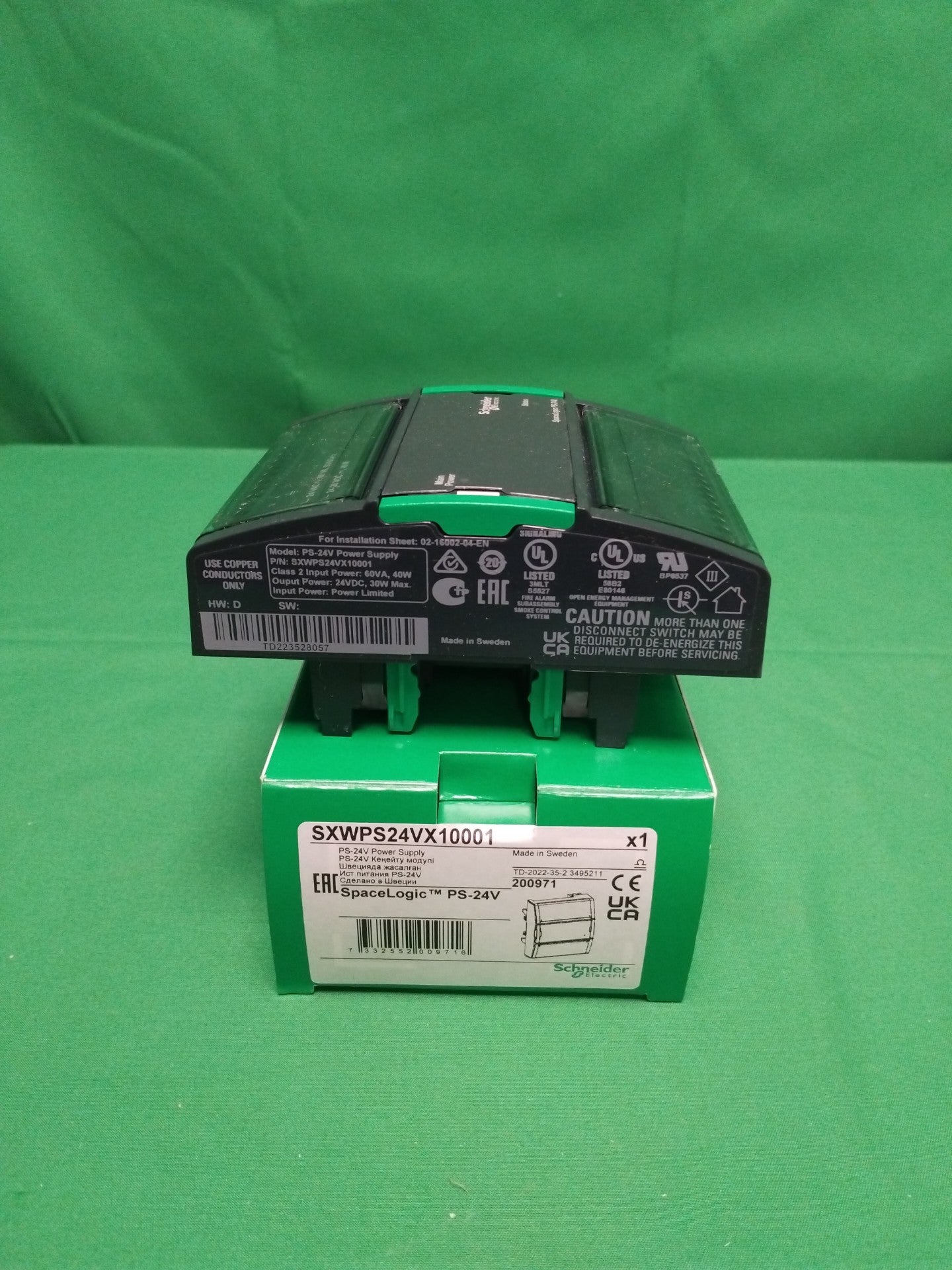 Schneider-Electric SXWPS24VX10001 SXWPS24VX10001 PS-24V POWER SUPPLY