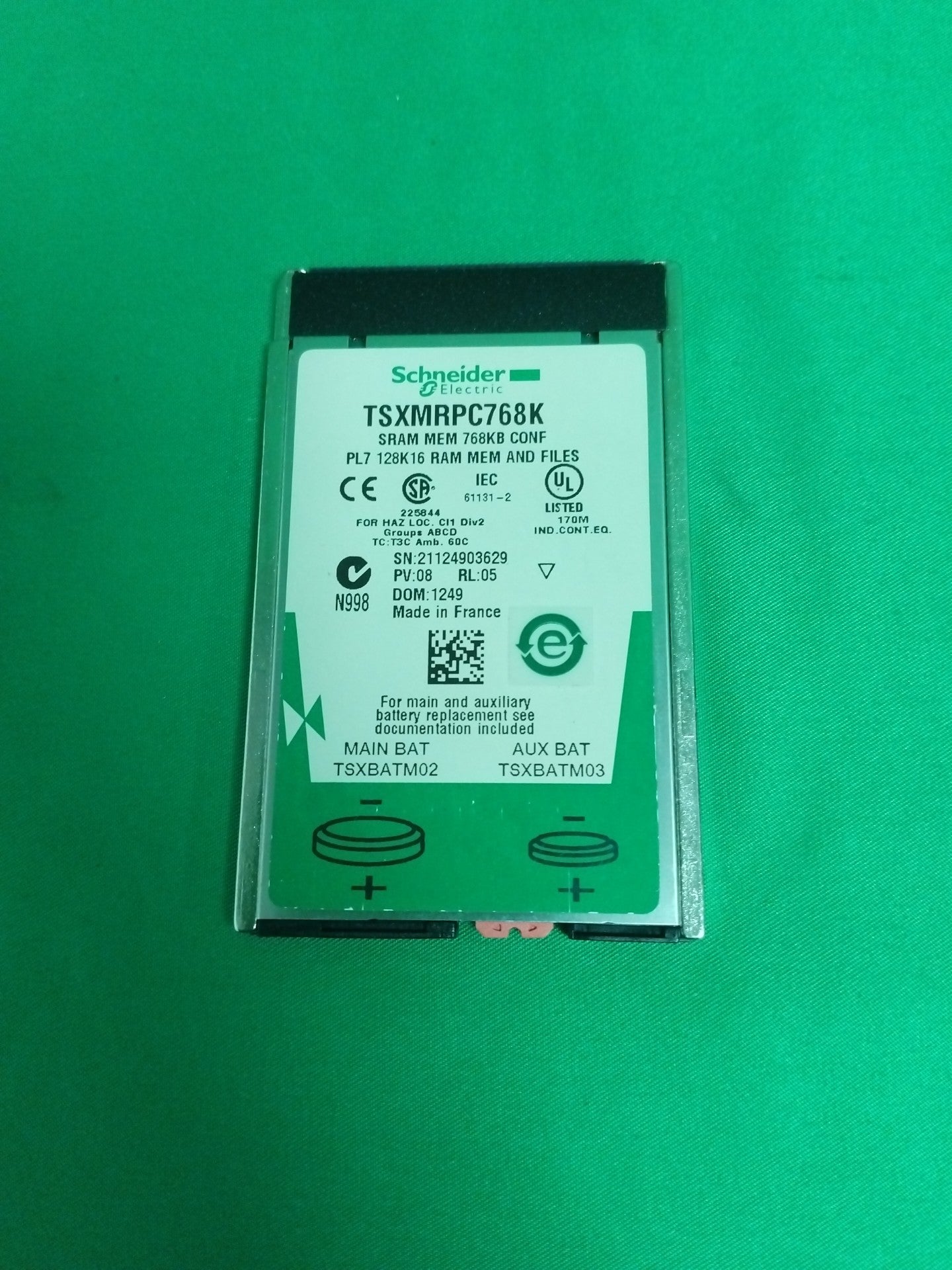 Schneider-Electric TSXMRPC768K TSXMRPC768K MEMORY CARD