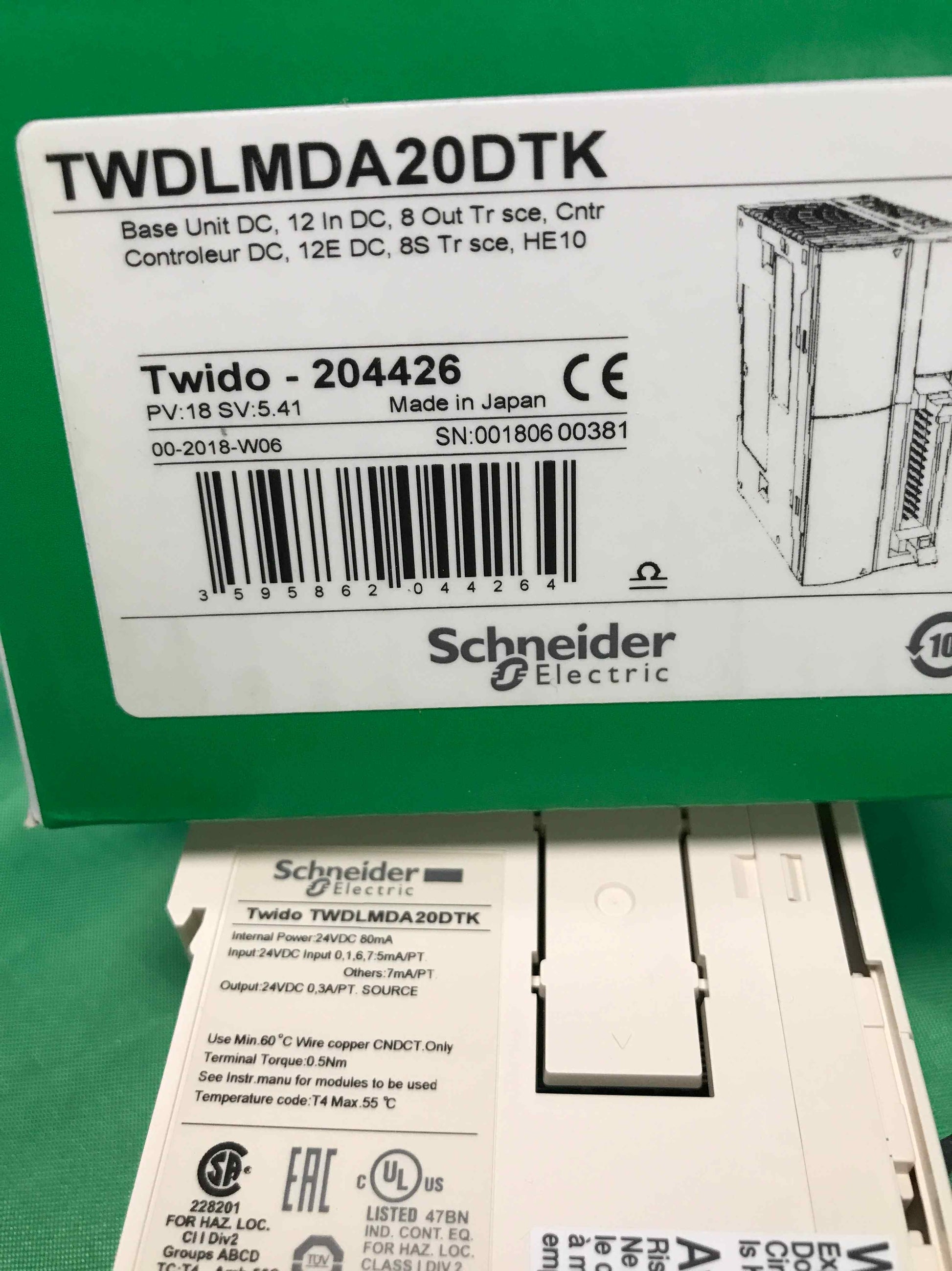 SCHNEIDER ELECTRIC TWDLMDA20DTK TWDLMDA20DTK ( 18 months warranty )