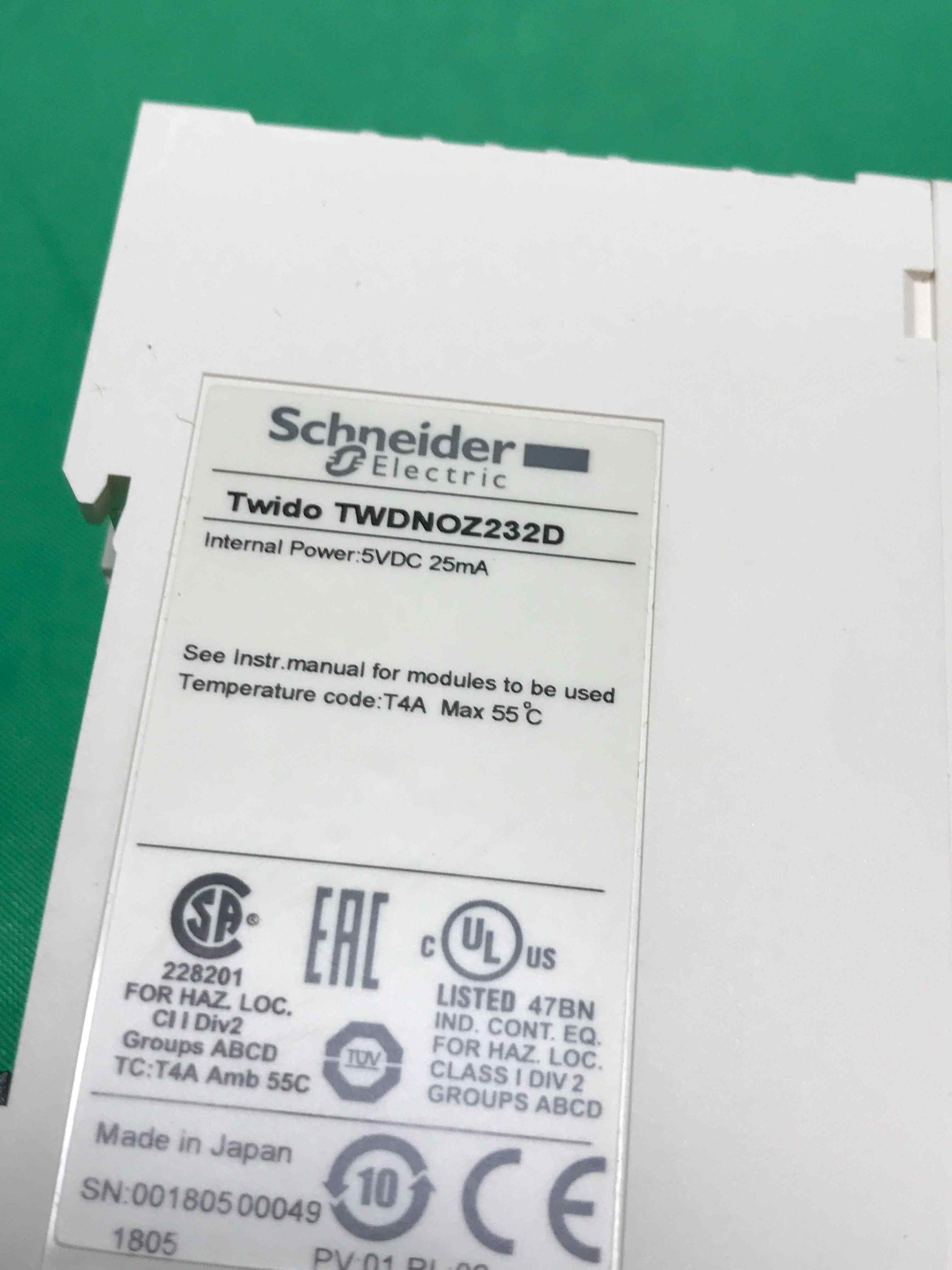 SCHNEIDER ELECTRIC TWDNOZ232D TWDNOZ232D ( 18 months warranty )