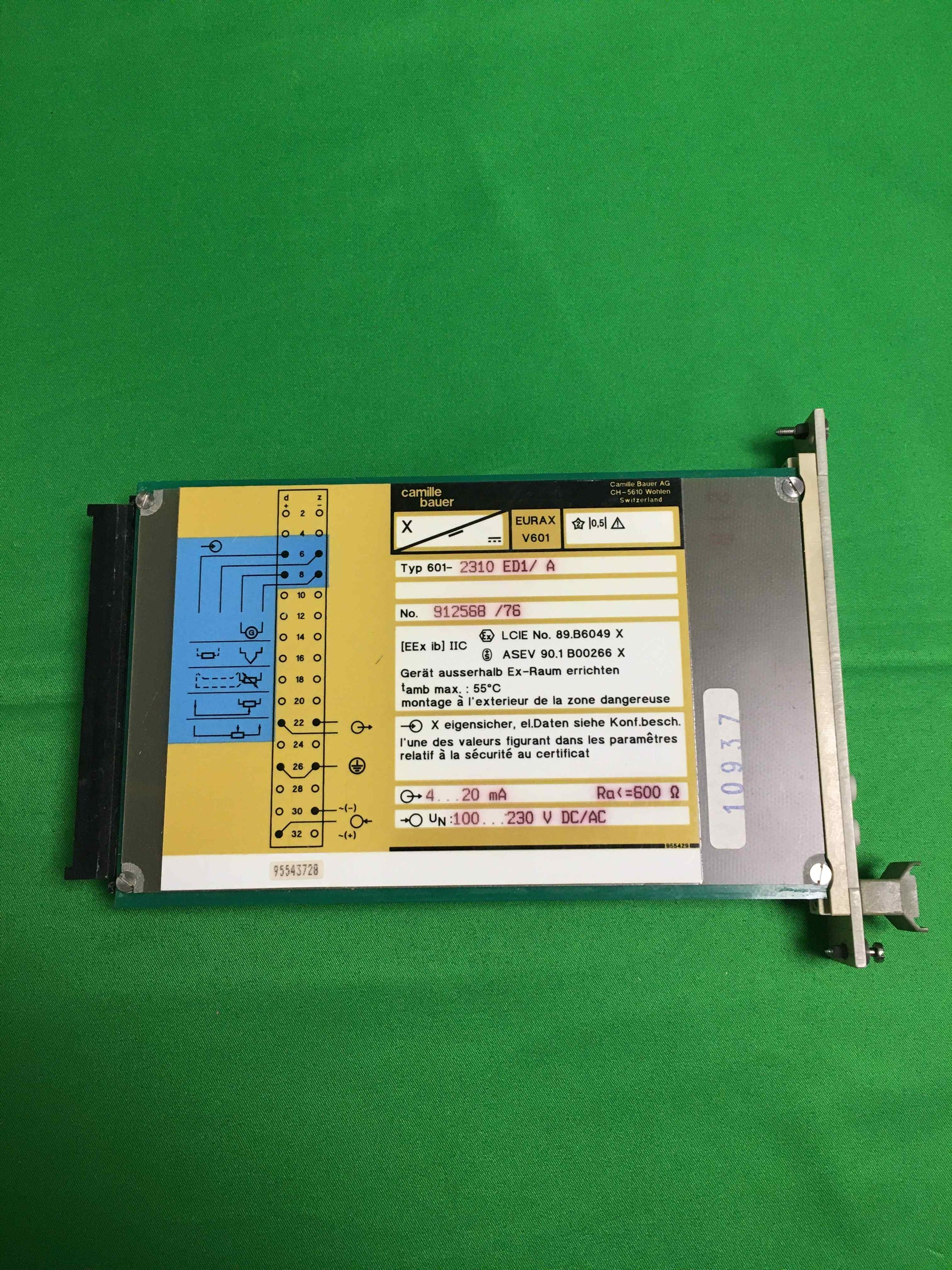 EURAX V601-23 V60123 WITHOUT ORIGINAL PACKAGING V601 2310 ED1 /A