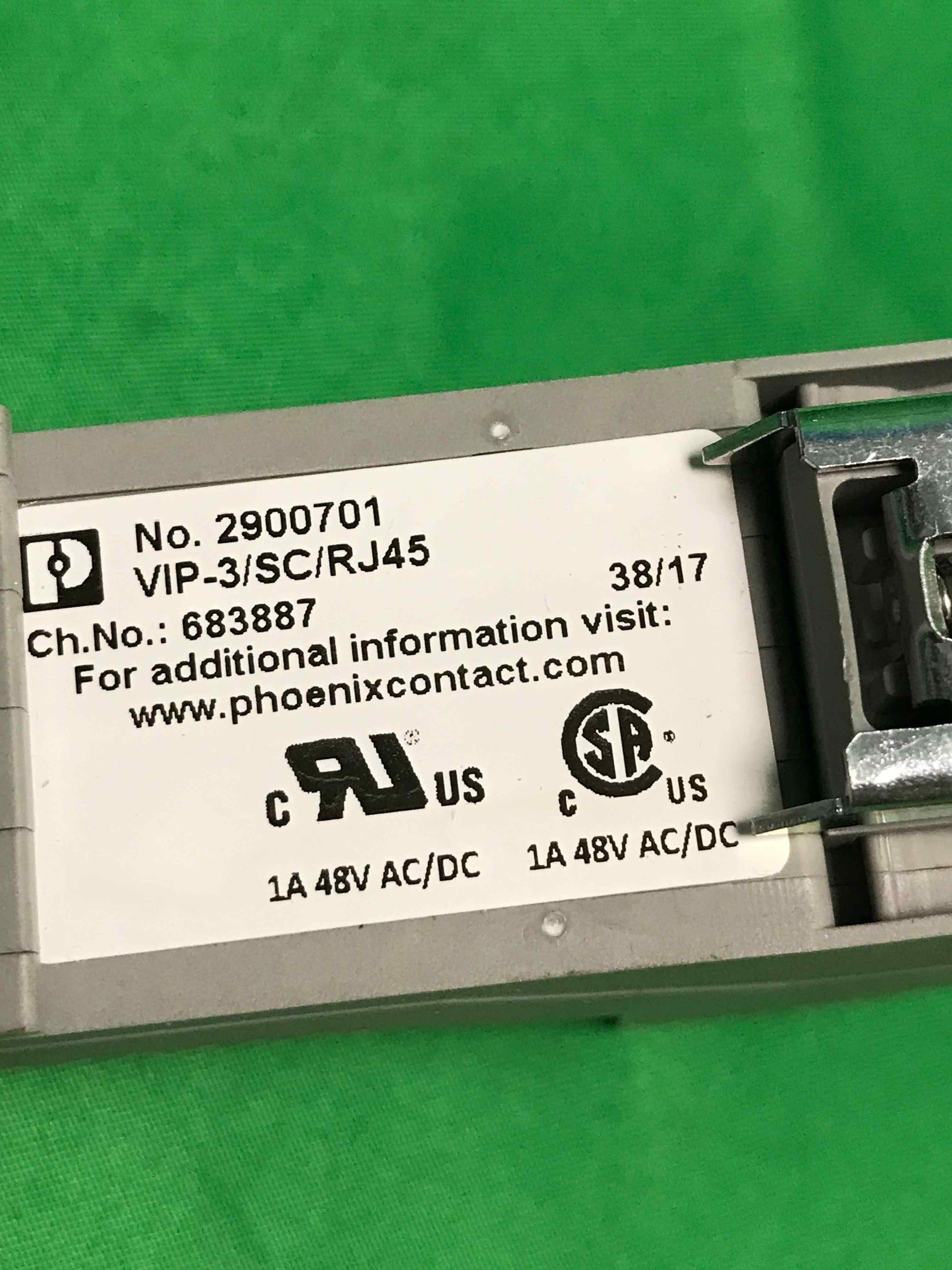 PHOENIX CONTACT VIP-3 SC RJ45 VIP3SCRJ45 VIP-3/SC/RJ45 29 00 70 1 OPEN BOX