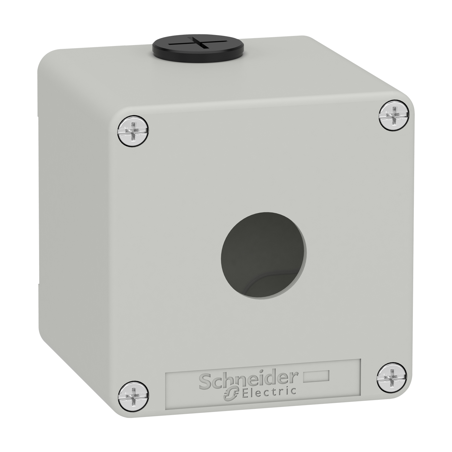 Schneider Electric-XAPD1501W-Reconditionné -Boite métal vide grise M20 x2 - 1 trou 22mm- 80x80x77mm- UL cULus