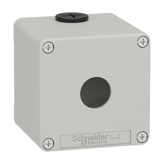 Schneider Electric-XAPD1501W-Reconditionné -Boite métal vide grise M20 x2 - 1 trou 22mm- 80x80x77mm- UL cULus