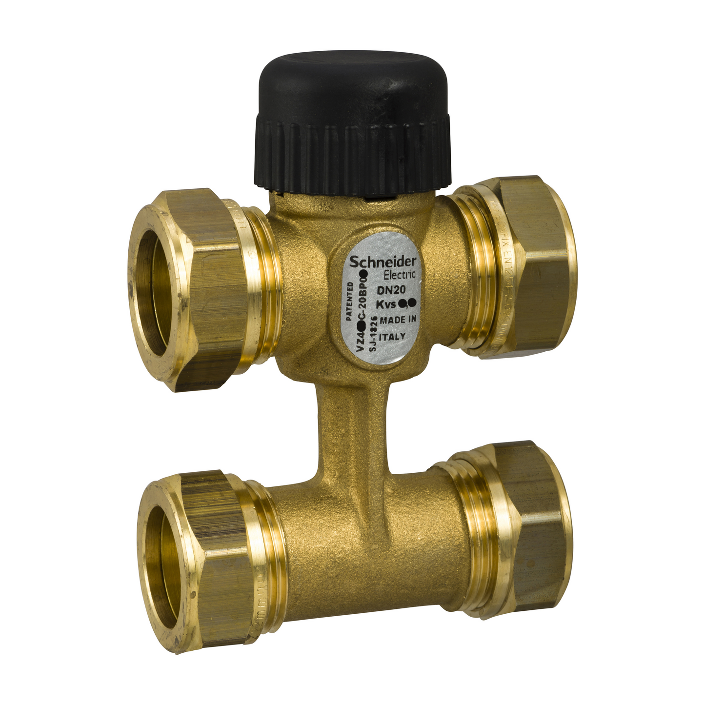 Schneider Electric-VZ408C-20BP07-Vanne 4 voies aiton à compression PN16 DN20 Kv2,5 course 2,5mm