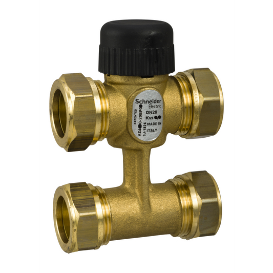 Schneider Electric-VZ408C-20BP07-Vanne 4 voies aiton à compression PN16 DN20 Kv2,5 course 2,5mm