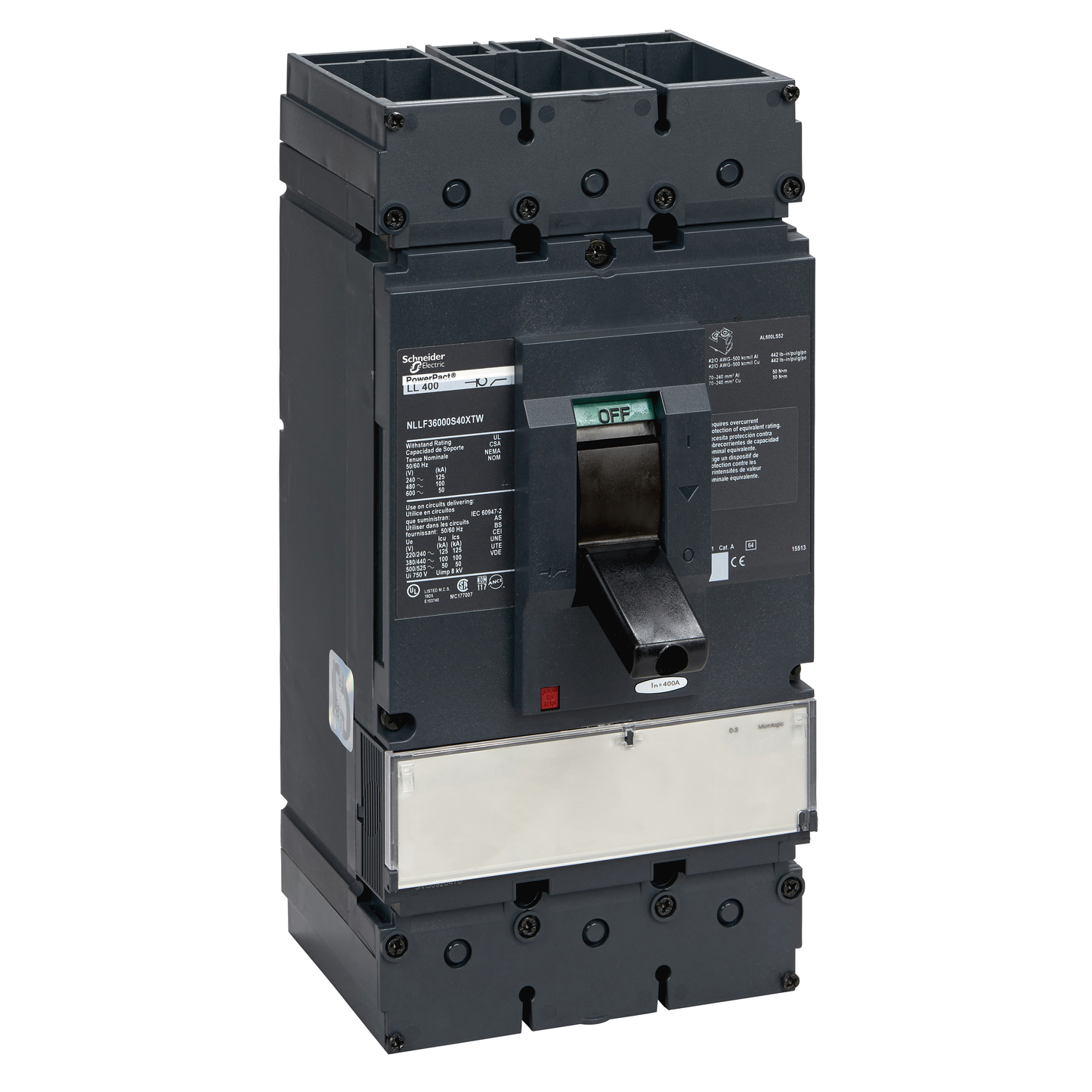 Schneider Electric-NLLF36000S40XTW-PowerPact - interrupteursectionneur - sans bornes - 400A - 3P