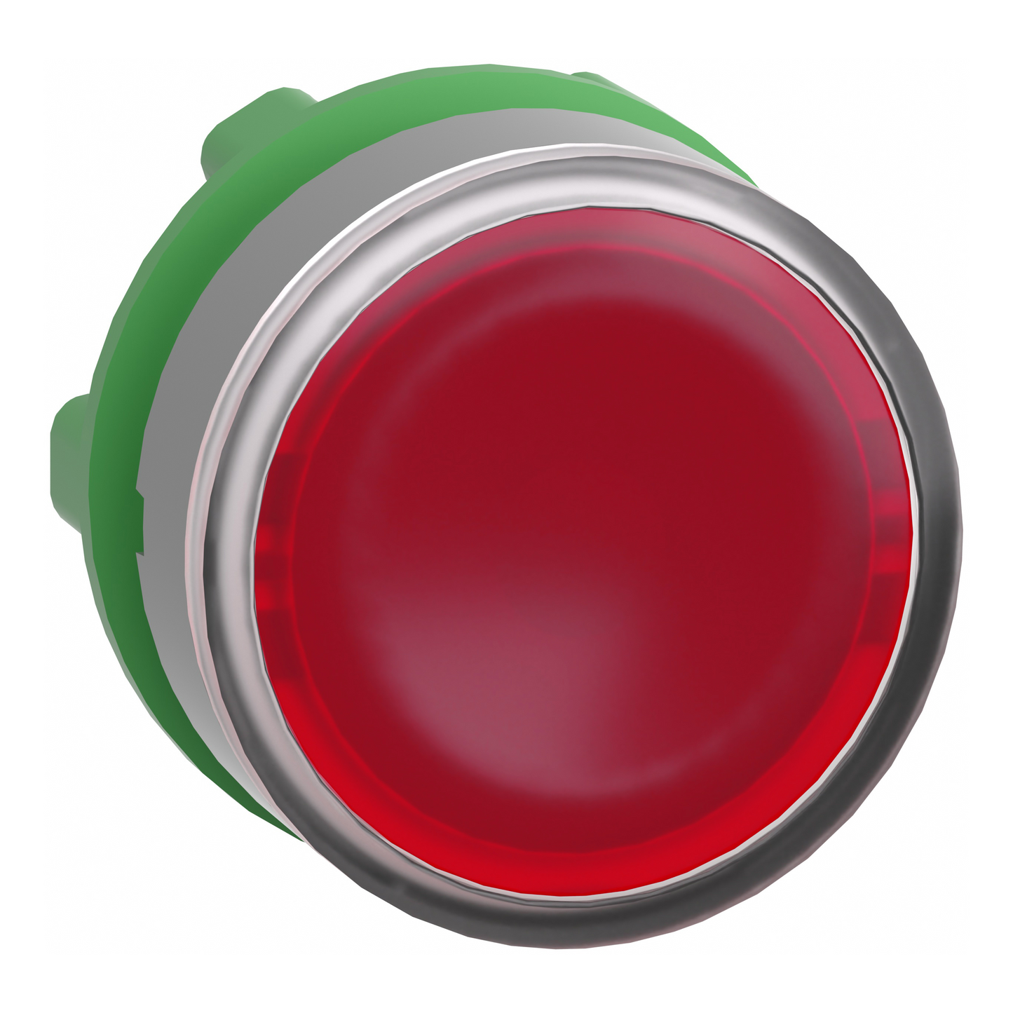 Schneider Electric-ZB5AW343C0-Harmony XB5 - tête bouton poussoir lumineux - Ø22 - col grise - rouge