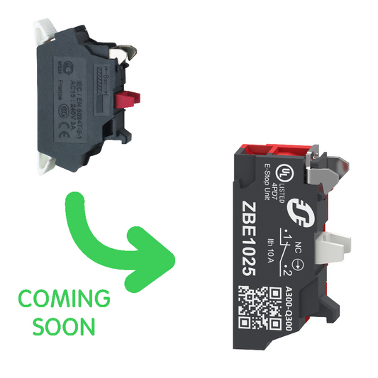 Schneider Electric-ZBE1025-Harmony - bloc contact - 1O - raccordement push in