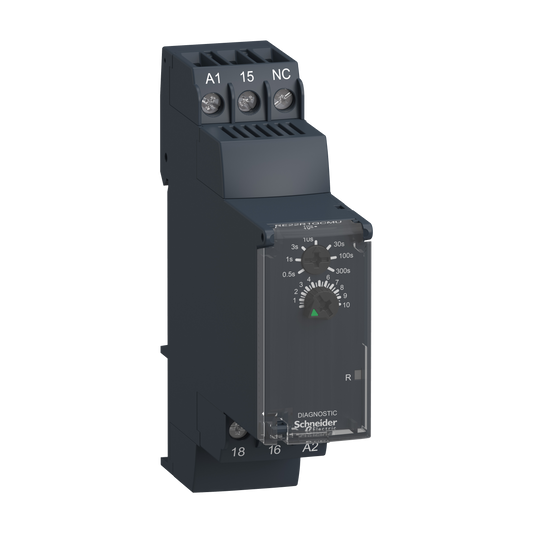 Schneider Electric-RE22R1QCMU-Harmony Time RE22 - relais tempo - 1OF - Qc - 0,5s à 300s - 24VDC/24V à 240VACDC