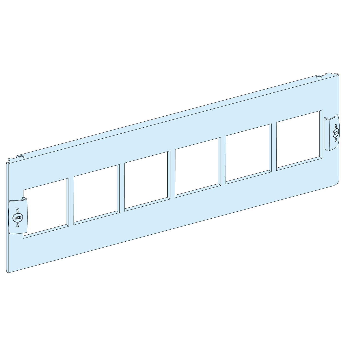Schneider Electric-LVS03910-PrismaSeT G - Plastron mesure - 3M - L600 - 6 appareils 72 x 72 mm